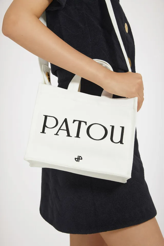 Patou tote toile coton bio crème petit format épaule