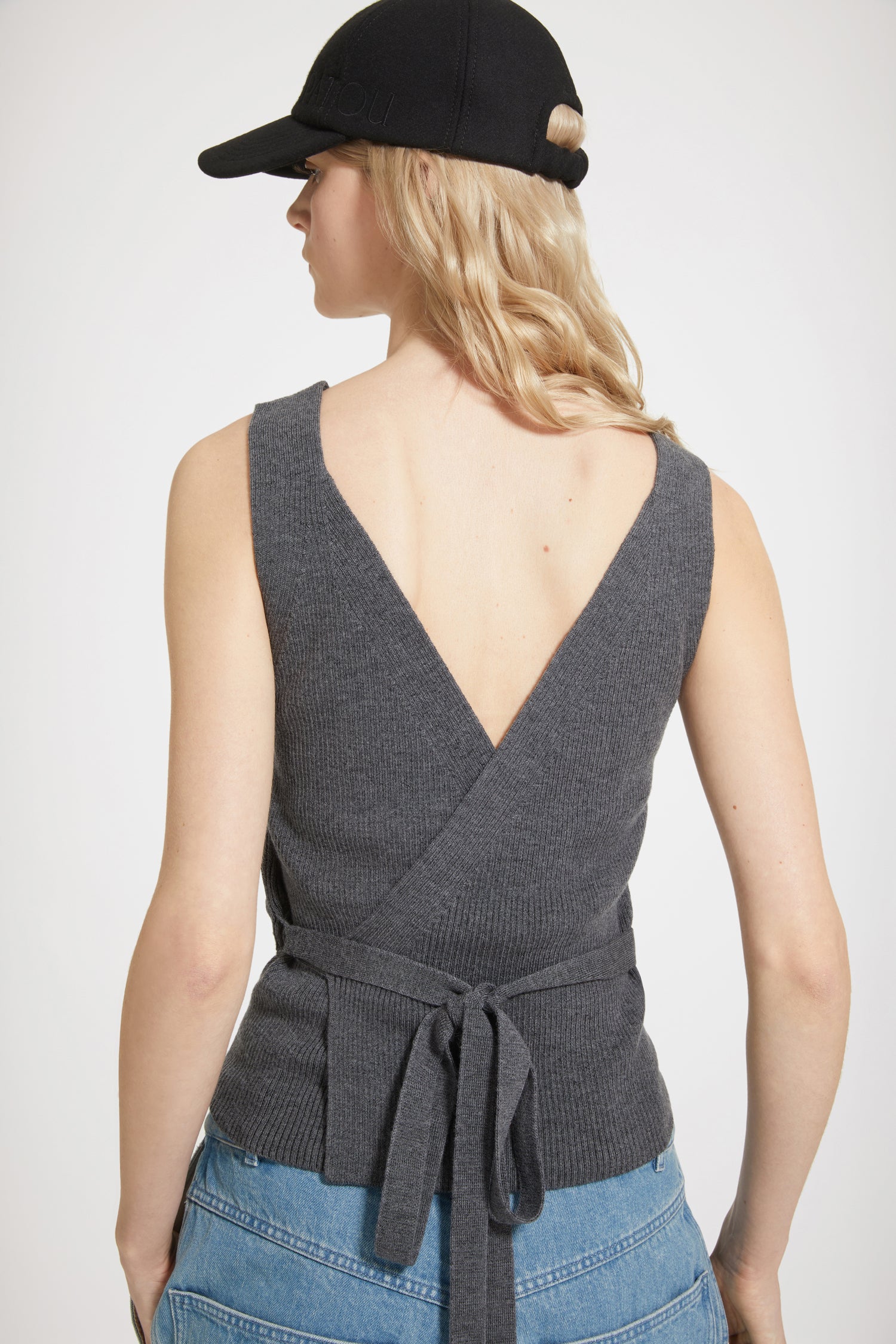 Patou KN153 Débardeur Maille Laine Graphite