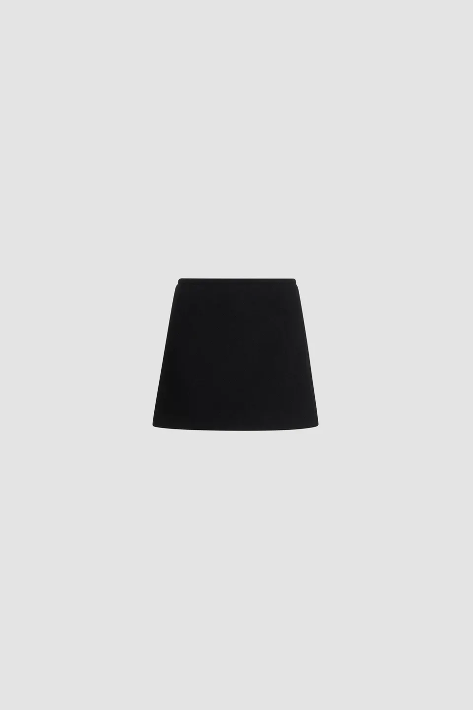 Patou SK086 mini jupe trapèze laine noire