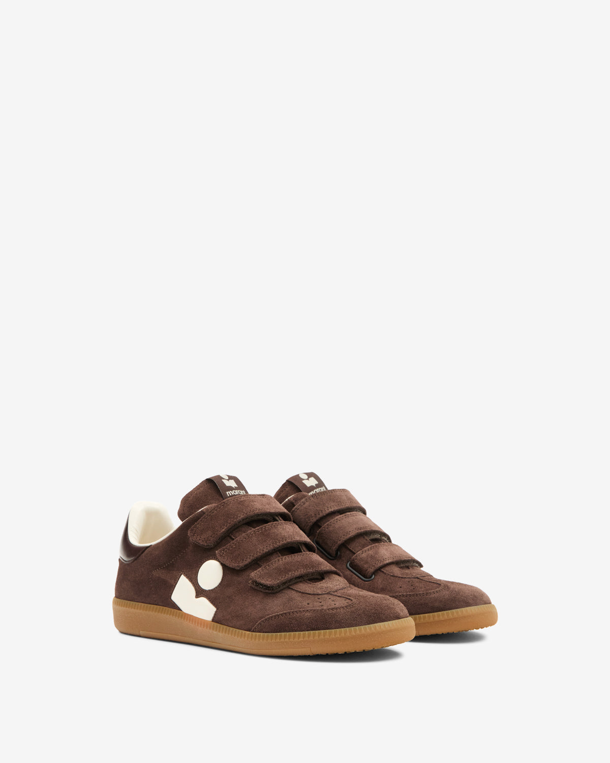 Isabel Marant Beth baskets chocolat cuir velcro