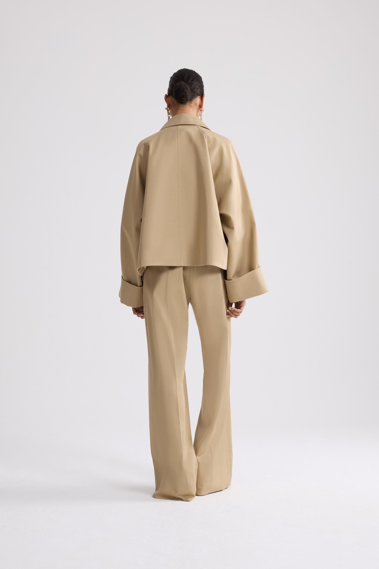 Patou Parka Courte Oversize Coton Sable