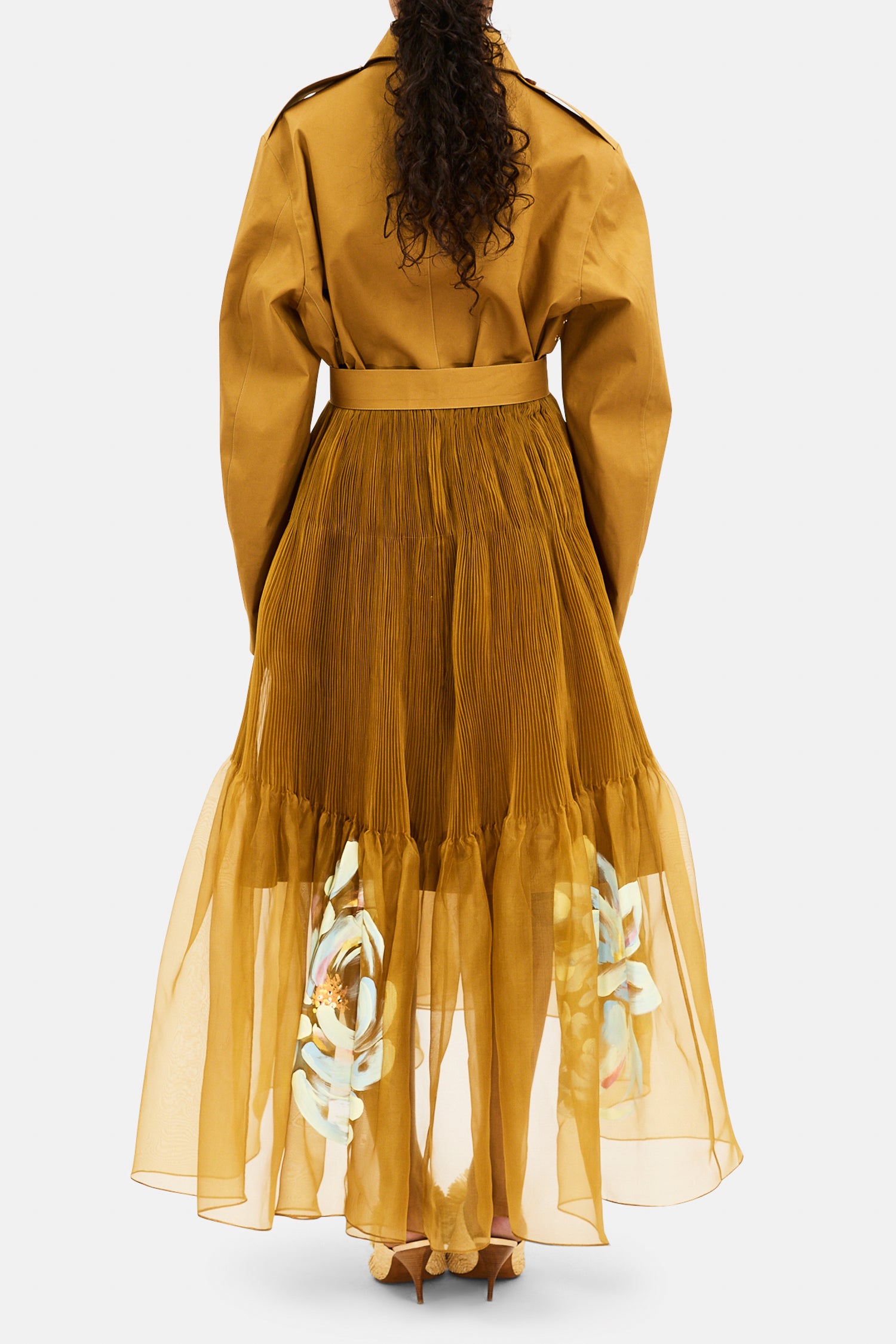 Ulla Johnson Dara jupe maxi soie Bronze 4