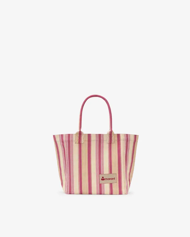 Isabel Marant Yenky PM0002FC sac cabas coton rouge rayé