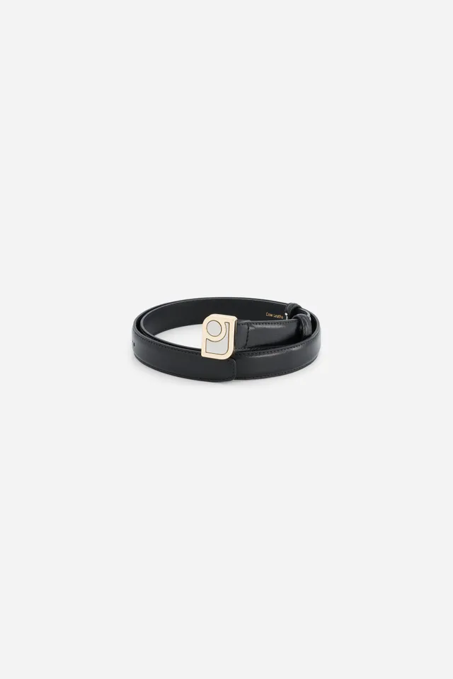 Paul & Joe Rosée ceinture cuir noir boucle logo