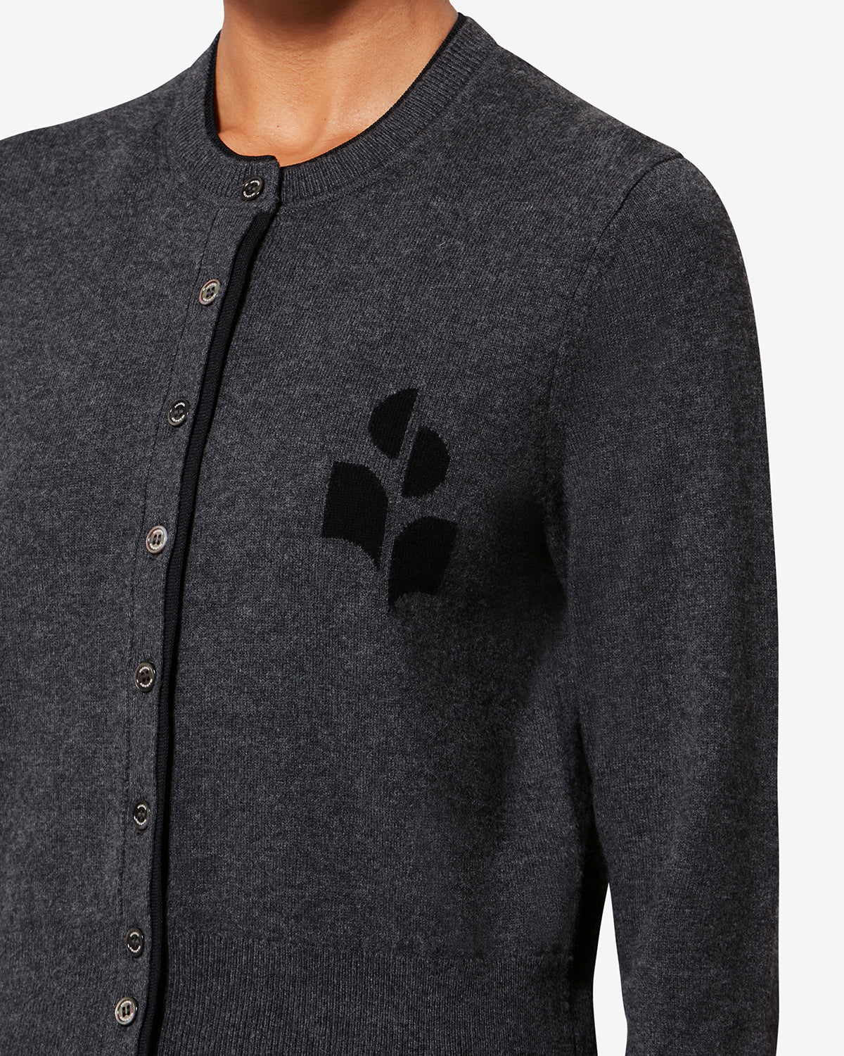 Isabel Marant Lona cardigan maille anthracite-noir