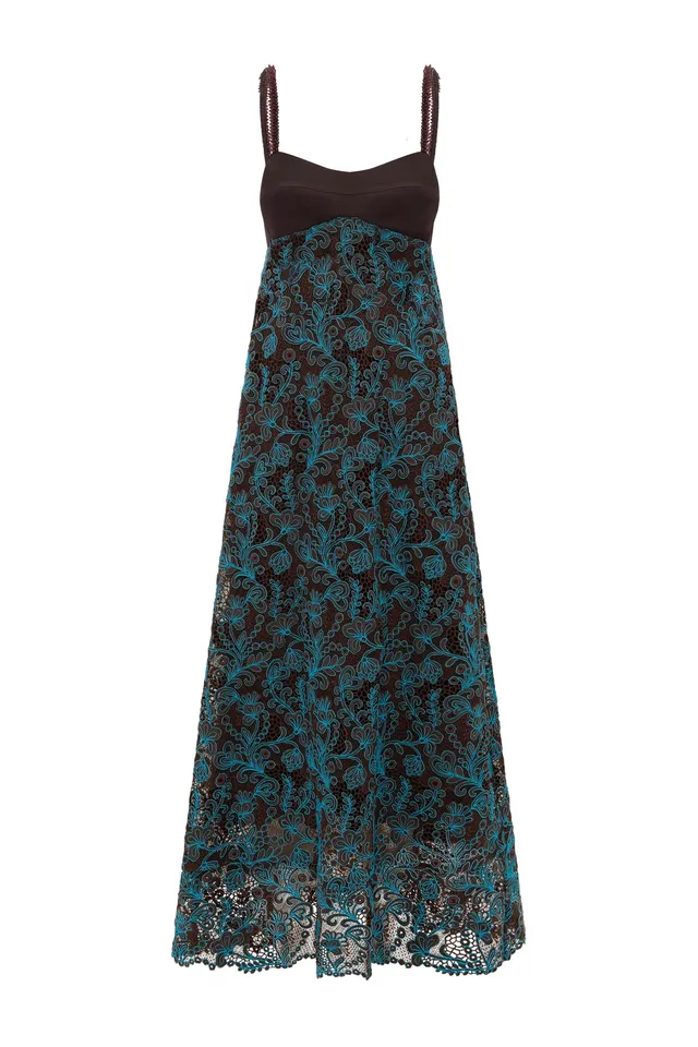 Alemäis Francine robe midi dentelle col cœur