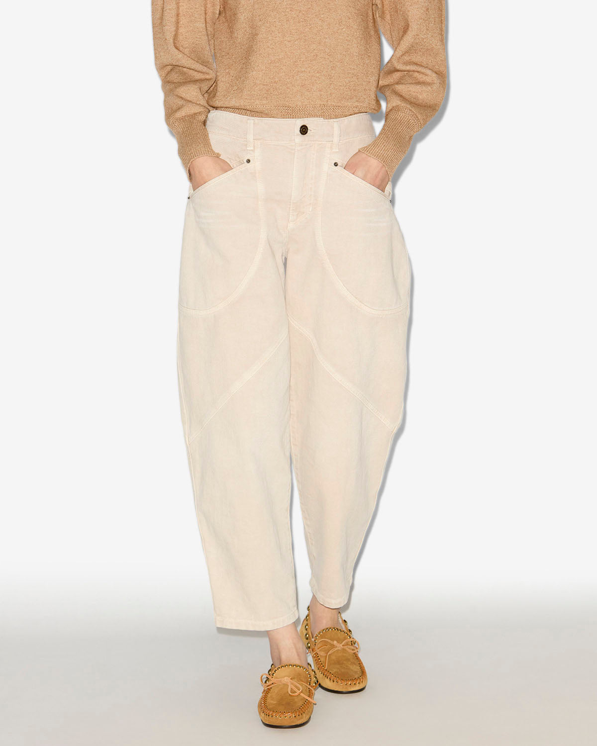 Isabel Marant Catarina jean écru coupe droite