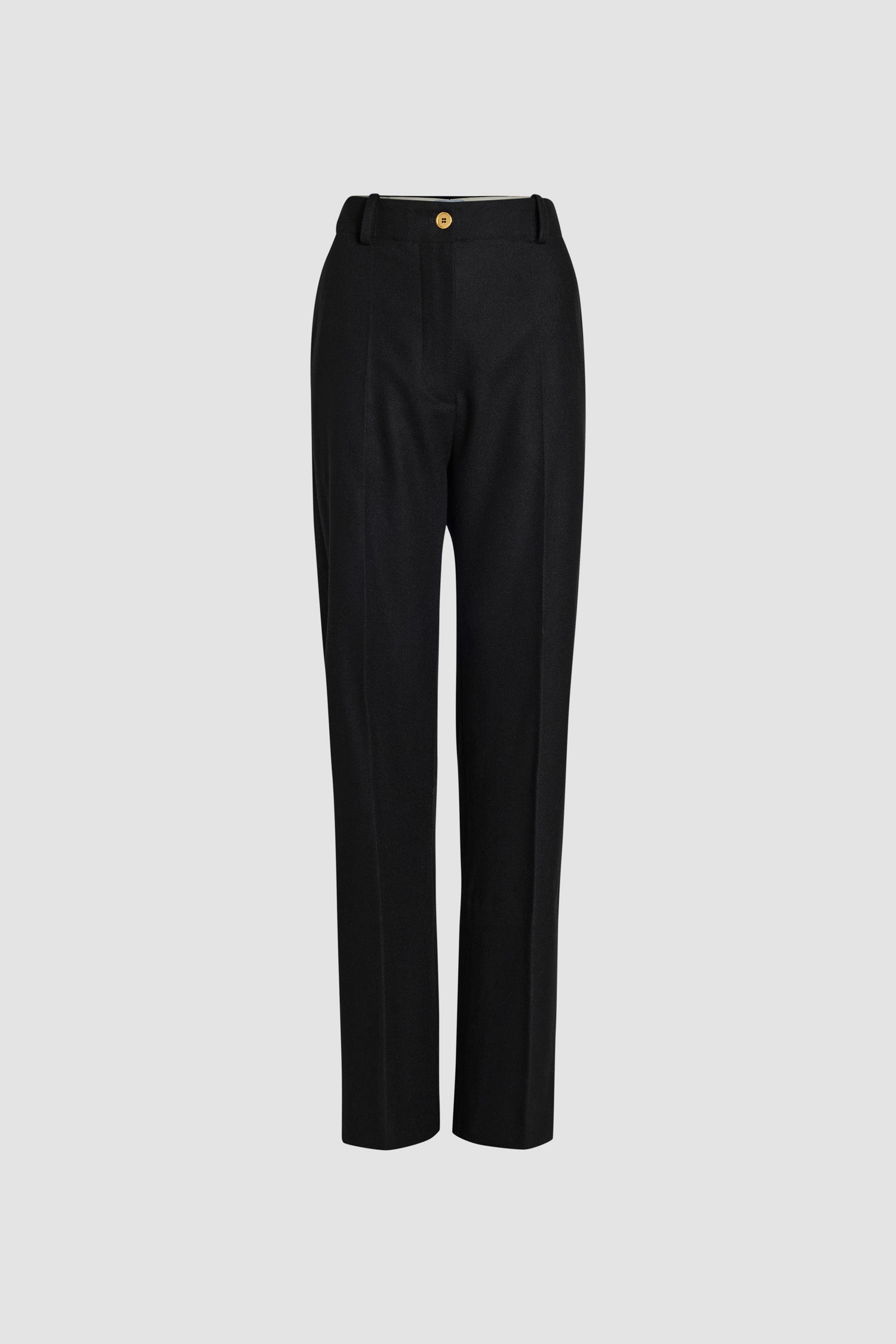 Patou H24TR0020003999B pantalon noir laine cachemire droit