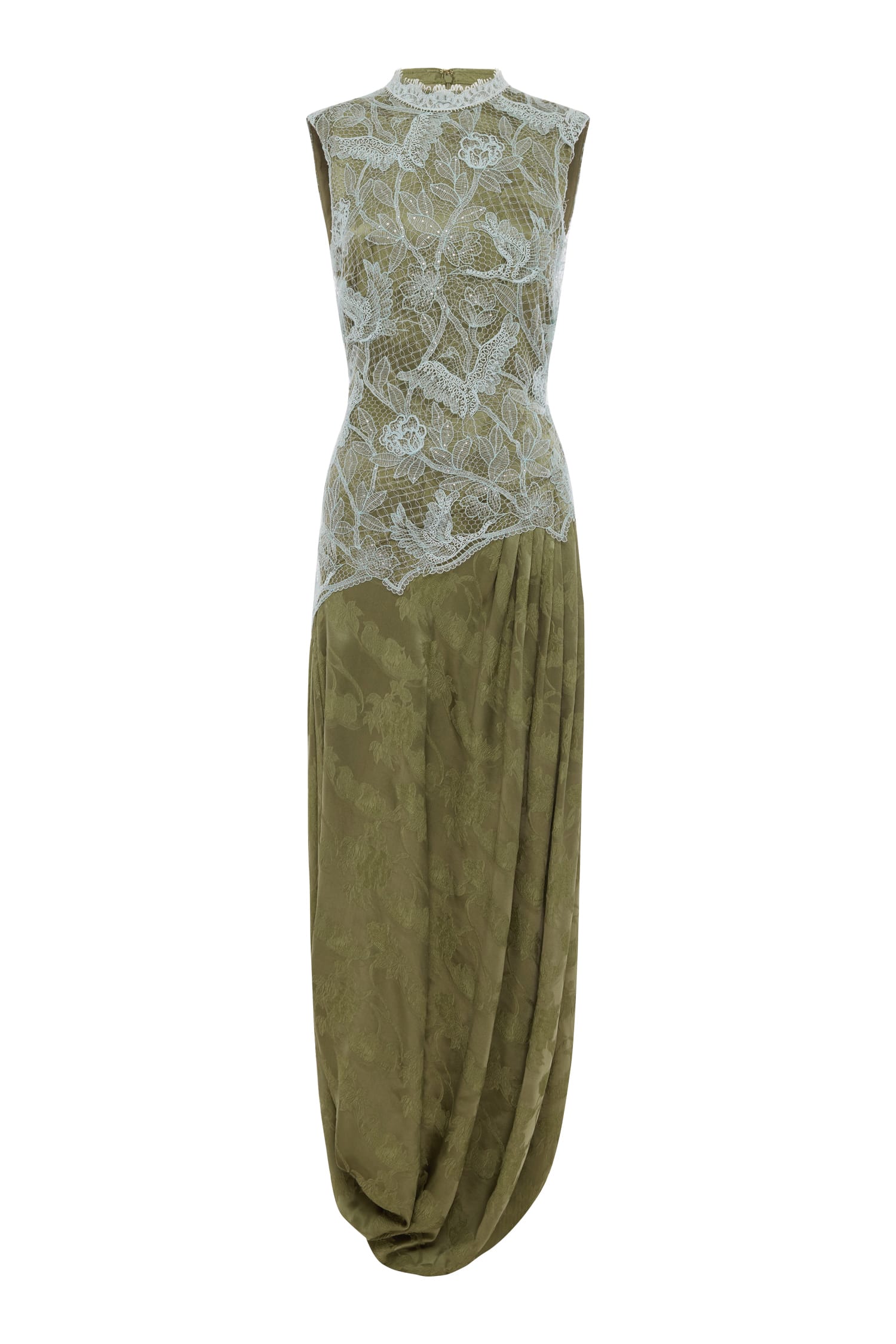 Alemaïs Winifred Lace Midi Dress robe dentelle col montant