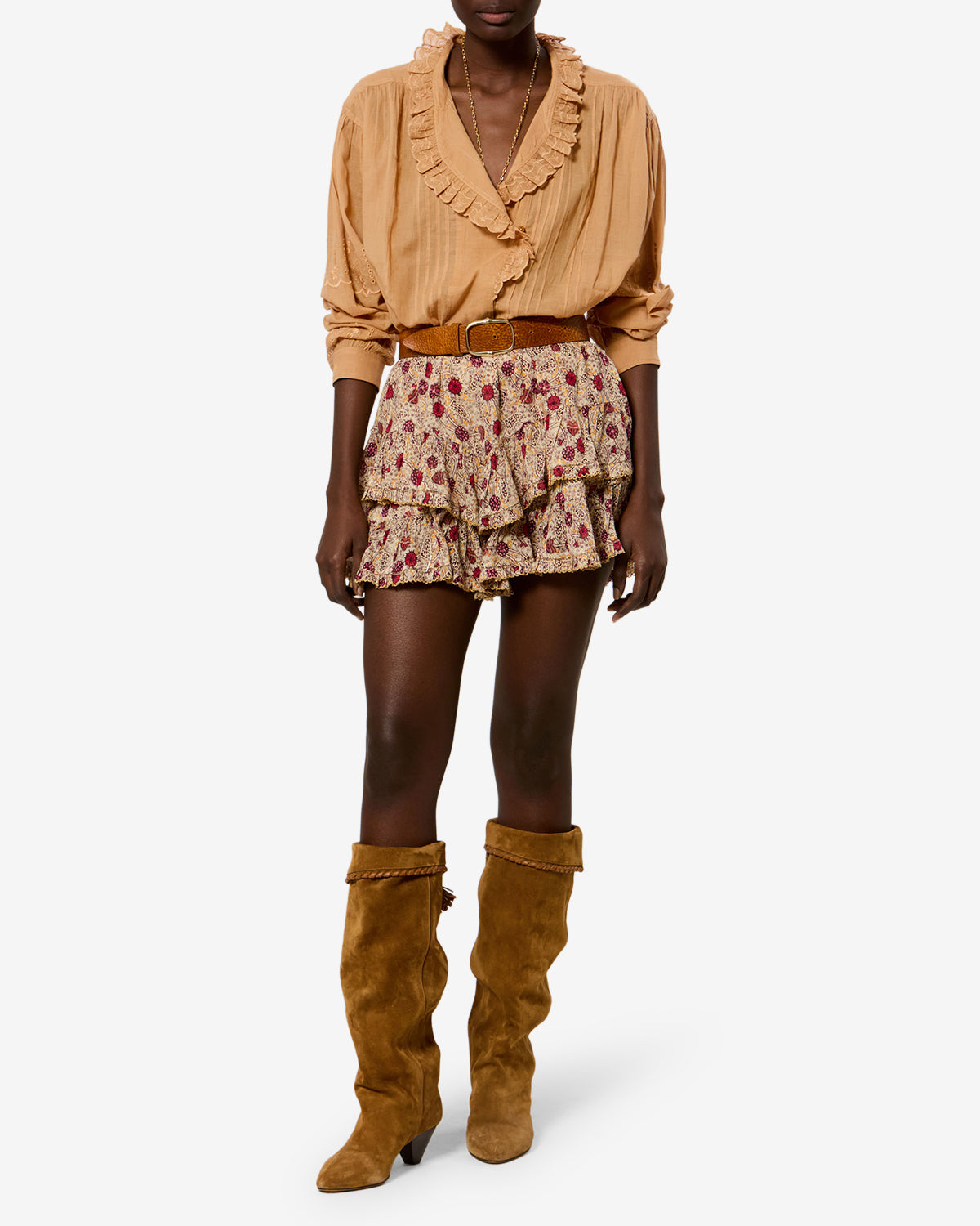 Isabel Marant Leota chemisier caramel voile coton