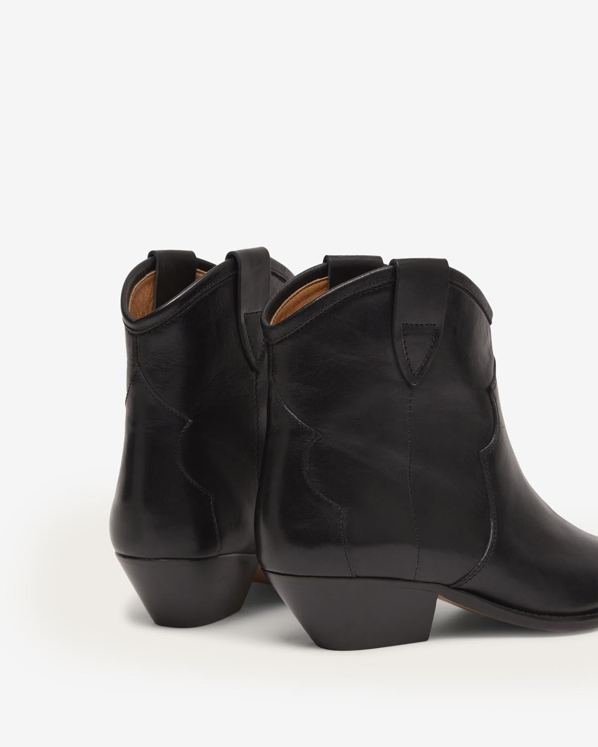 Isabel Marant Dewina bottines santiag cuir noir talon 4 cm
