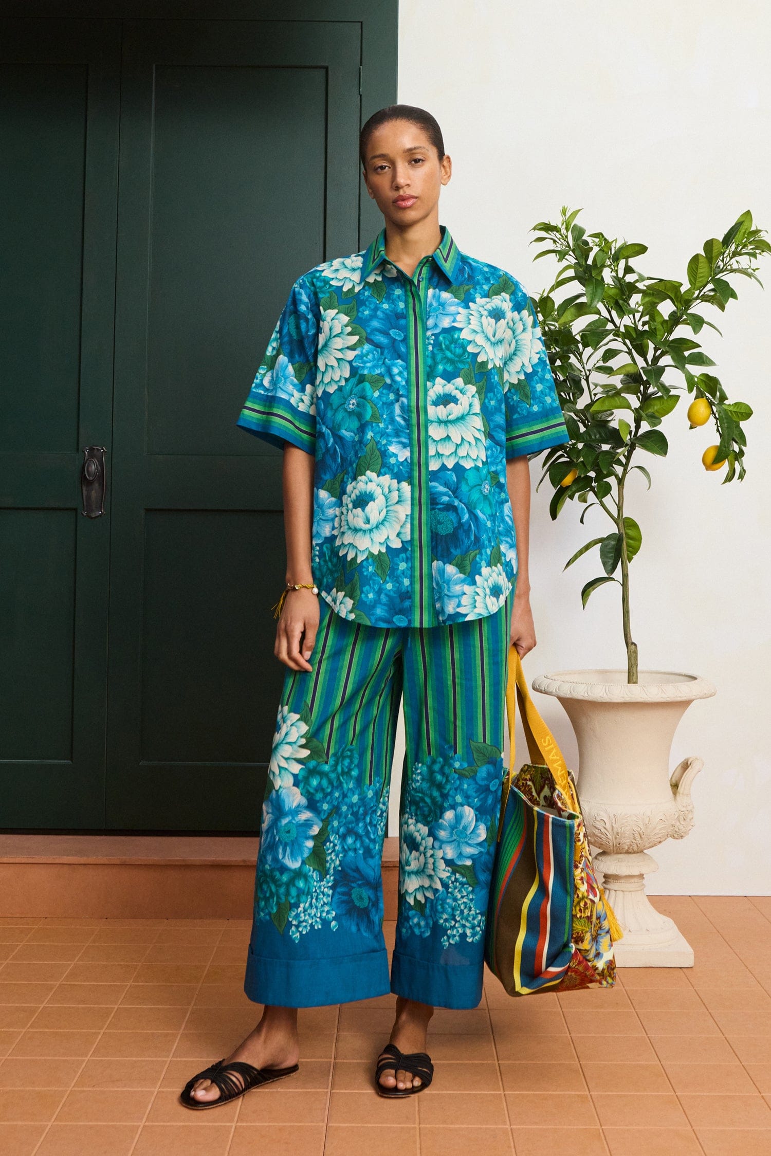 Alemäis Margo Cuffed Pant pantalon large coton bio