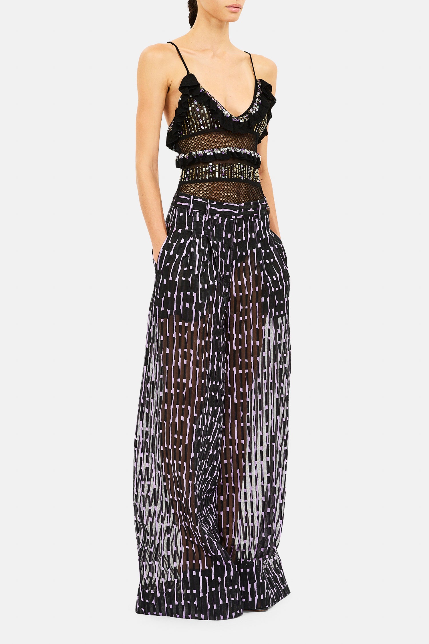 Ulla Johnson Stone Pantalon Hollyhock organza large