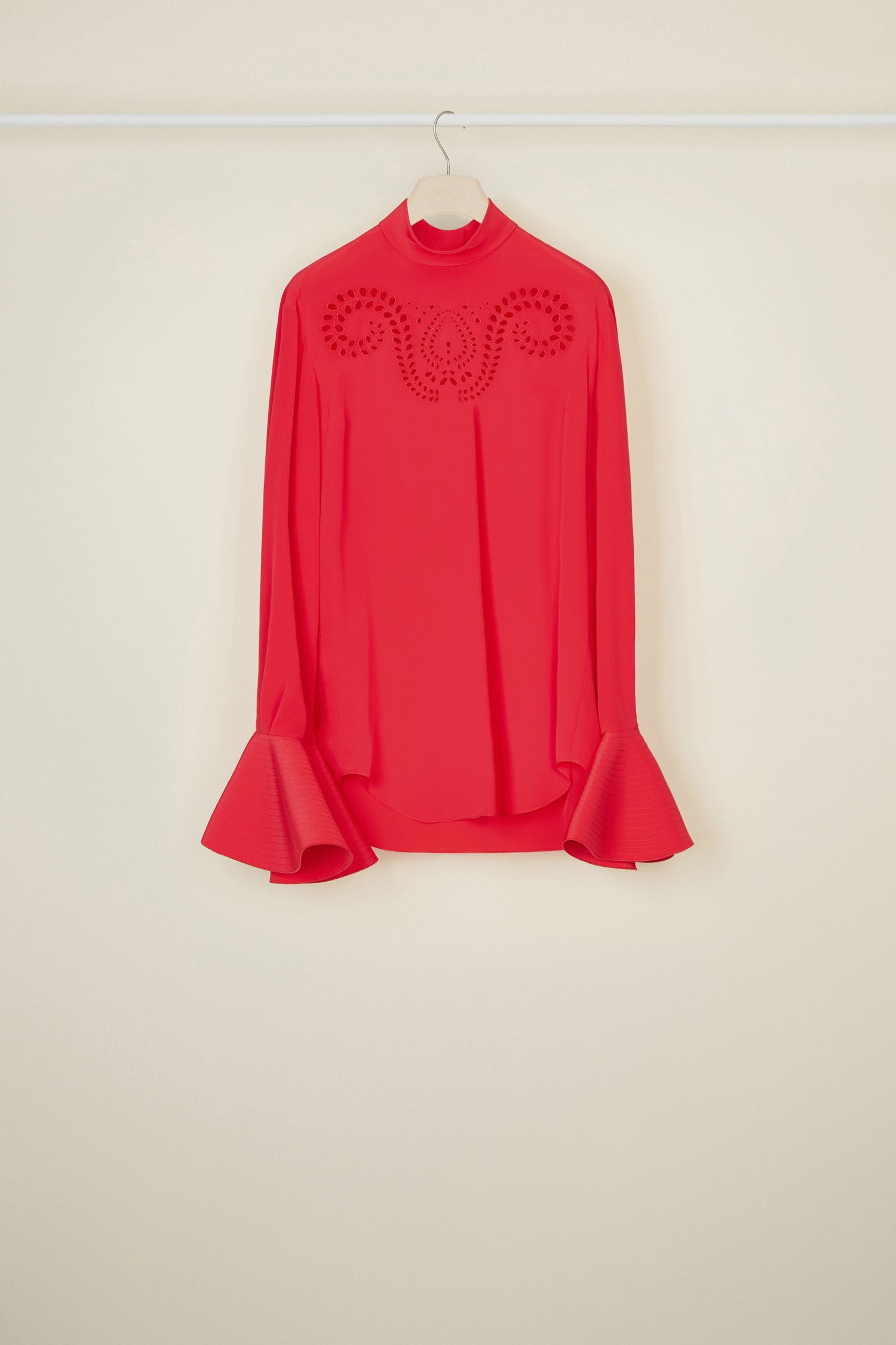 Patou TO022 P21TO0220013303R haut soie rouge Capucine