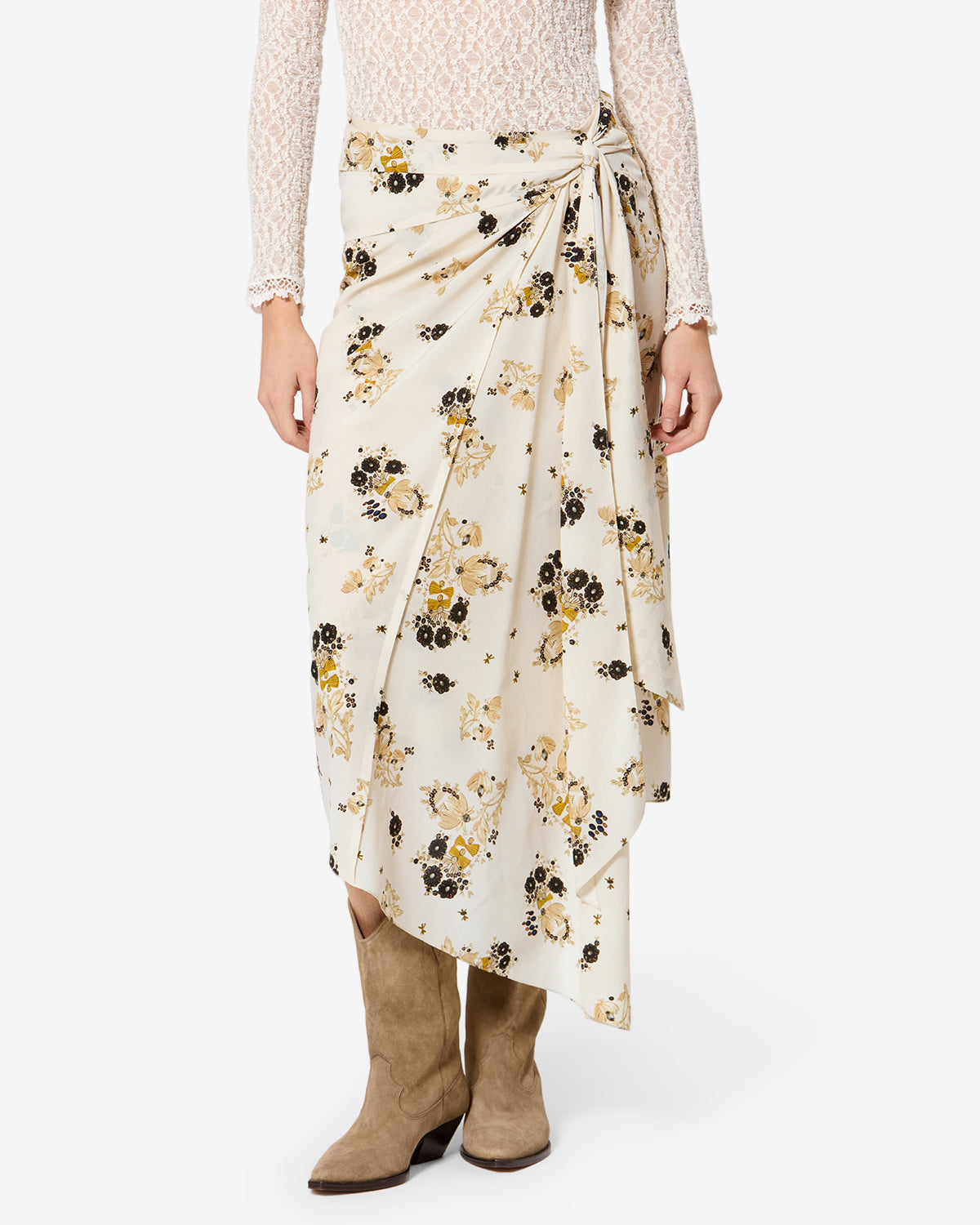 Isabel Marant Faniry JU0535 Jupe écru imprimée