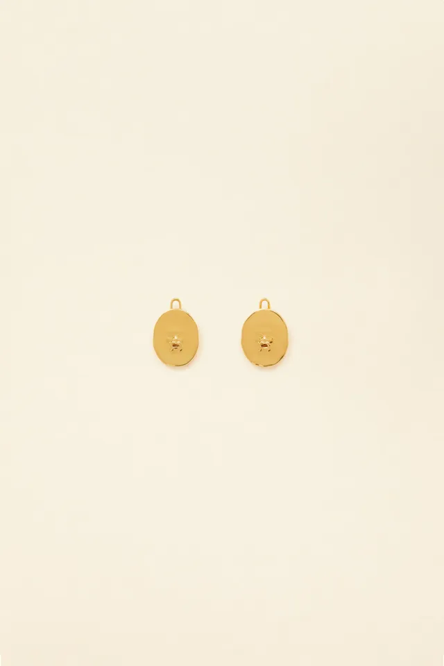 Patou Small Face A20JW0301001299G barrettes laiton doré