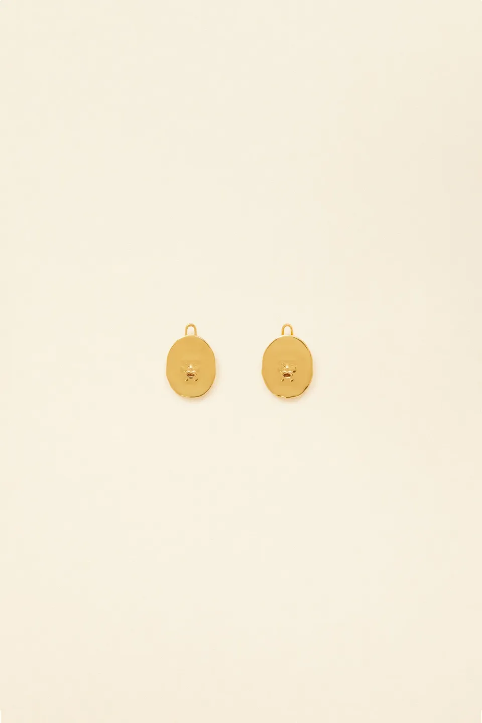 Patou Small Face A20JW0301001299G barrettes laiton doré