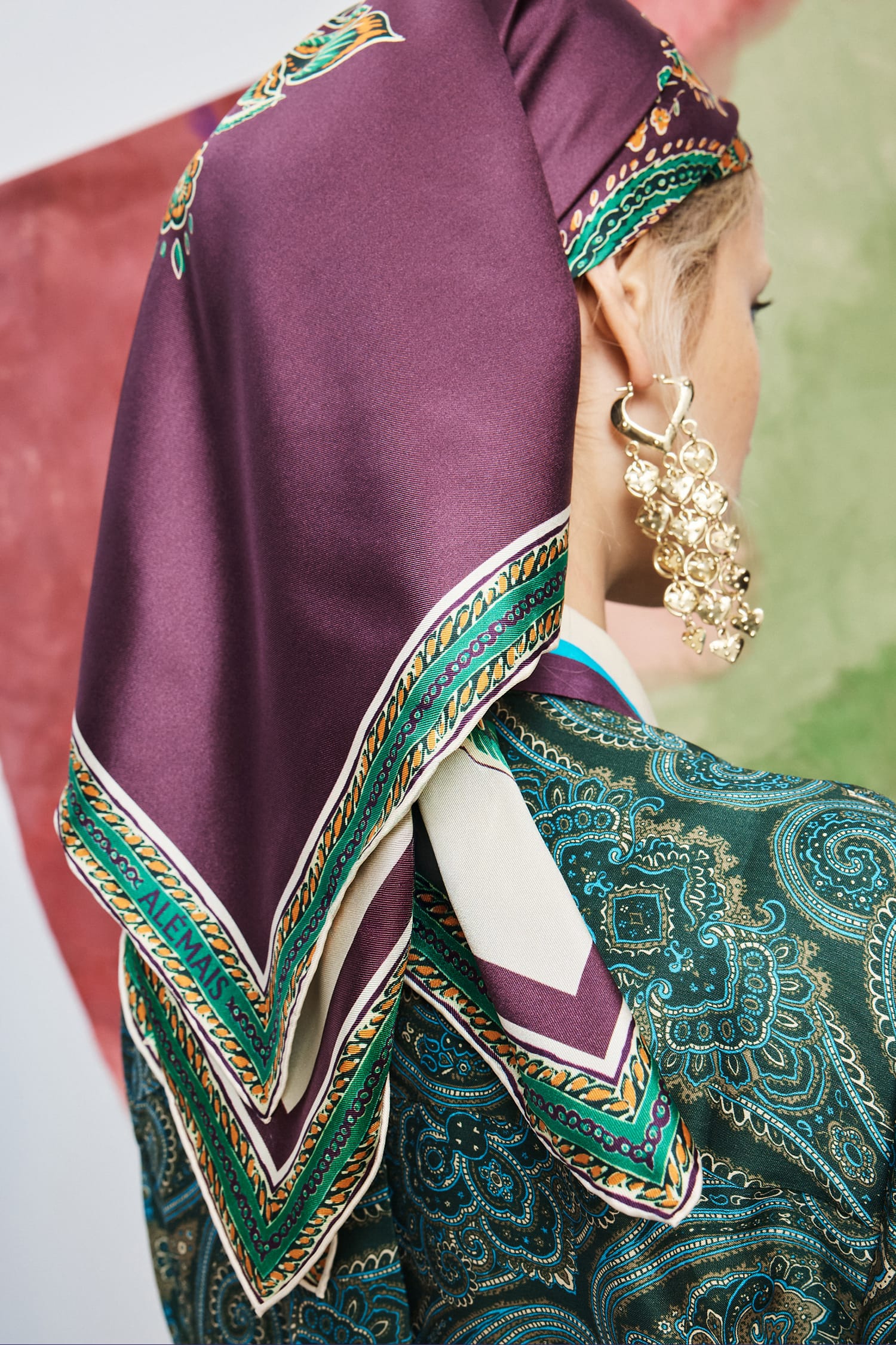 Alemäis Ruthie foulard carré soie imprimé taille unique