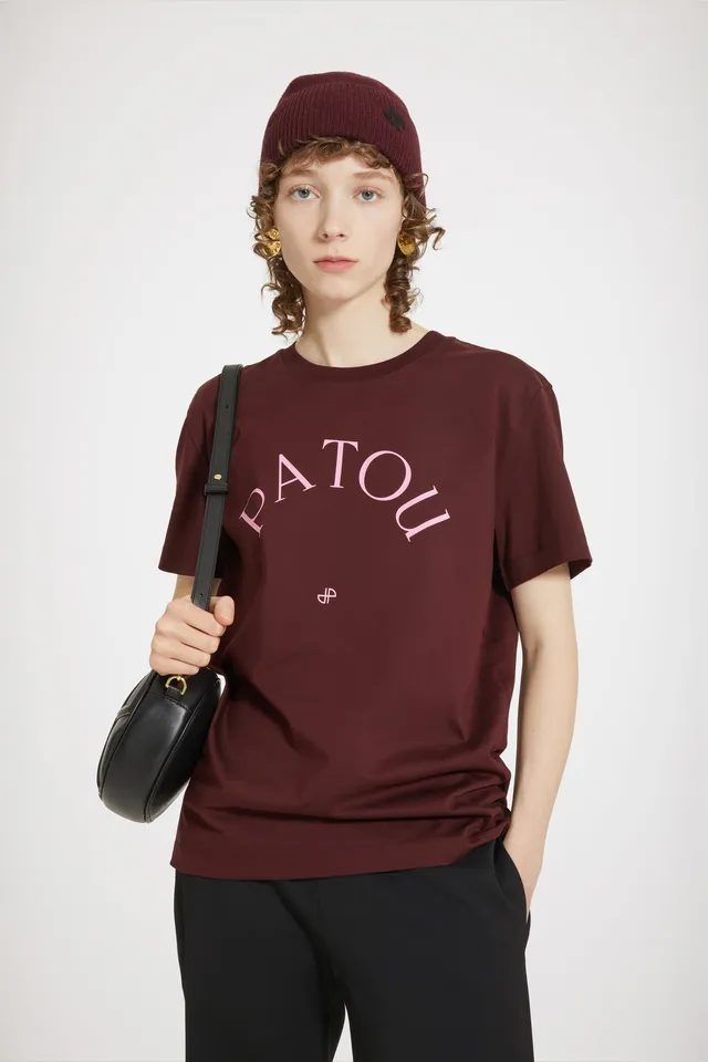 Patou JE085 T-shirt coton bio Ruby Wine taille M