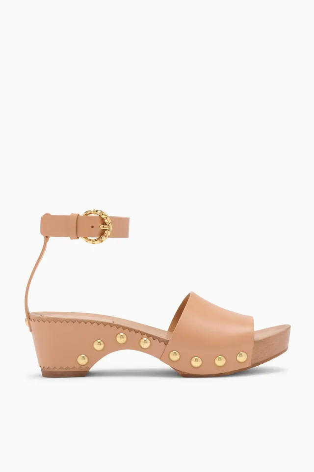 Ulla Johnson Esti Clog sabots Sienna cuir talon 60 mm