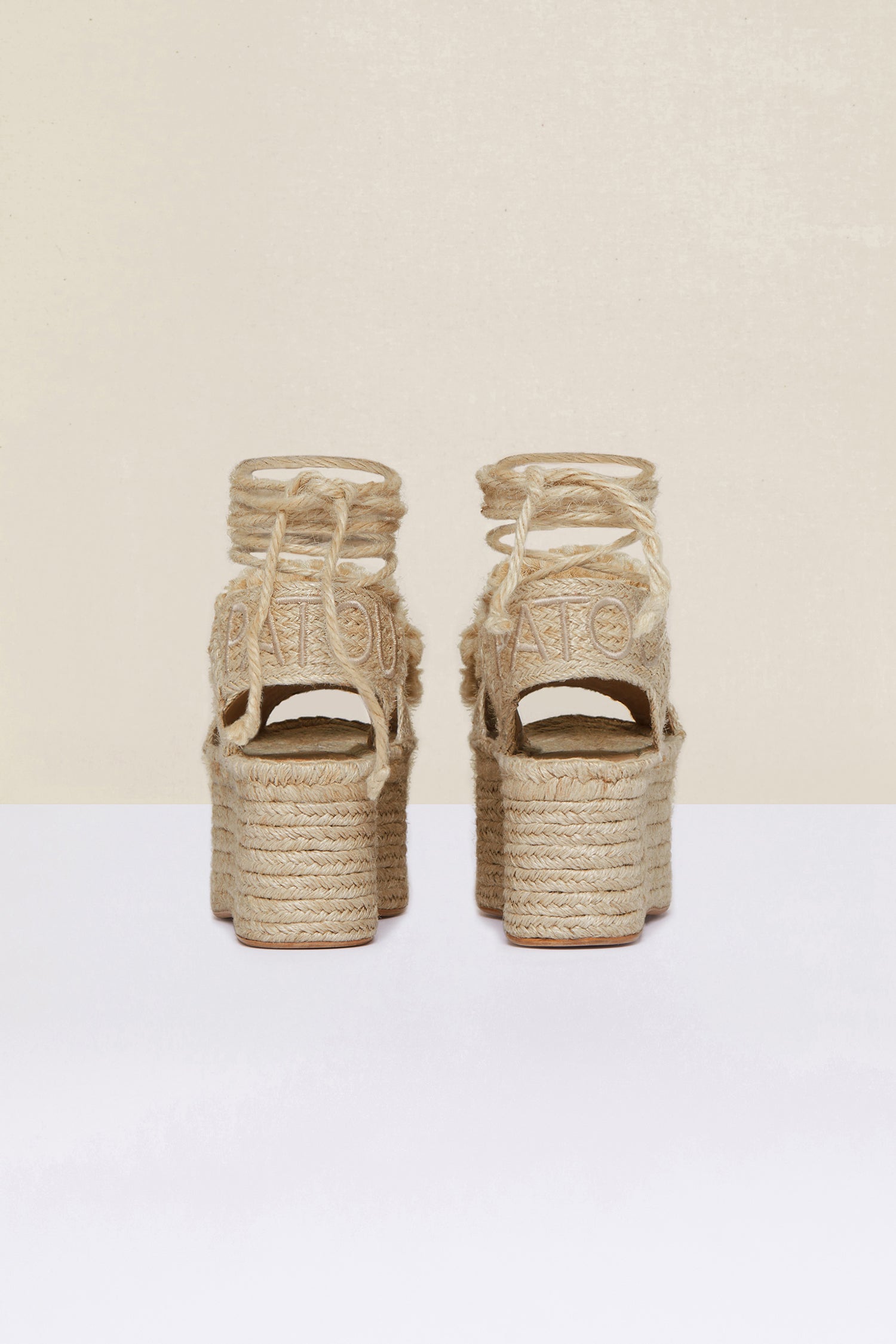 Patou FO004 espadrilles compensées vanilla jute