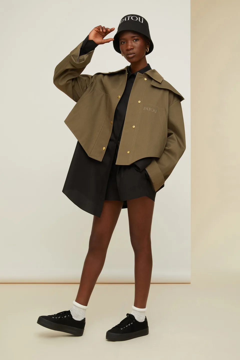 Patou OU011 parka bronze coton bio capuche