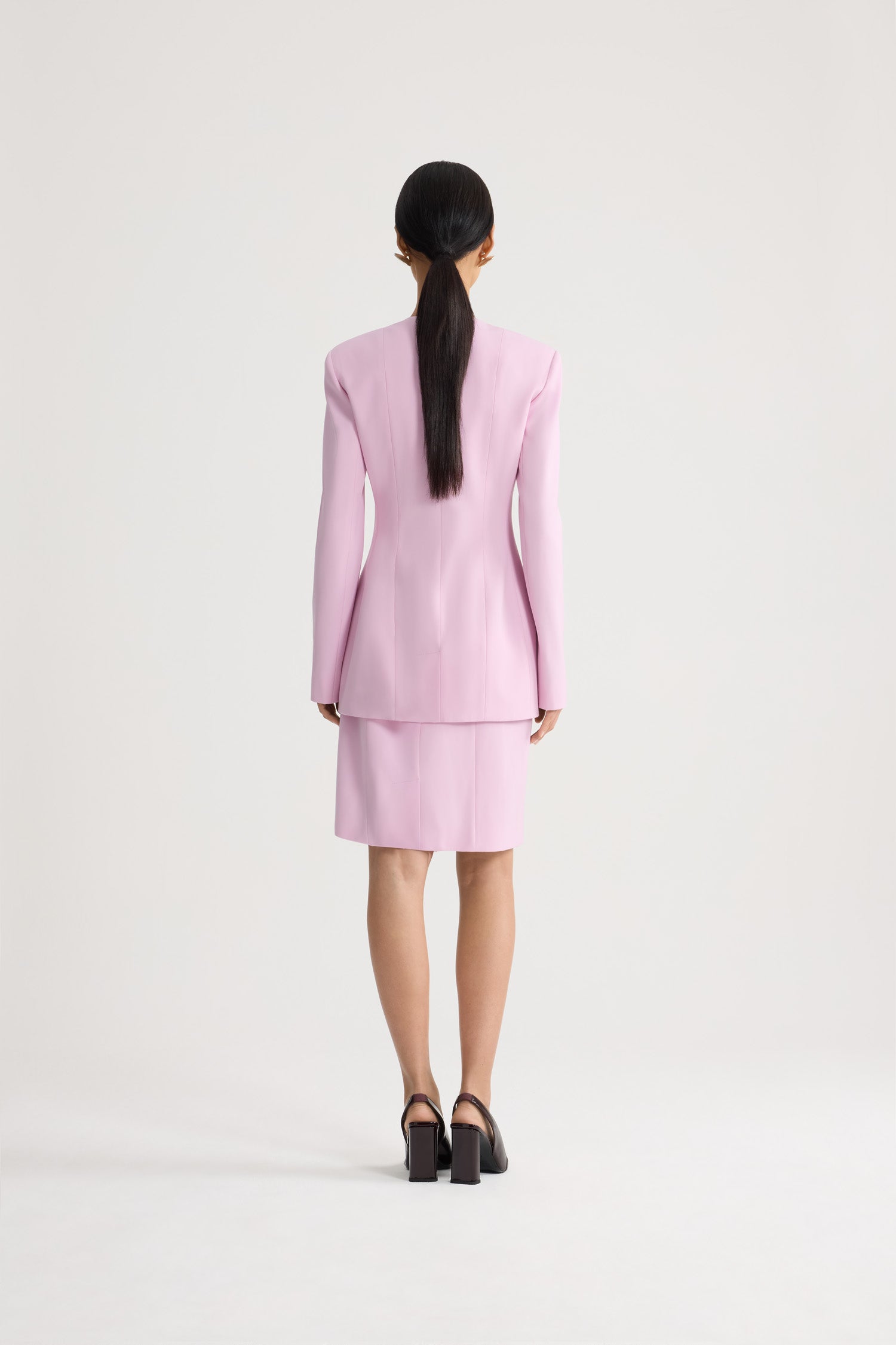 Patou P26JA0670103459L veste tailleur rose pâle