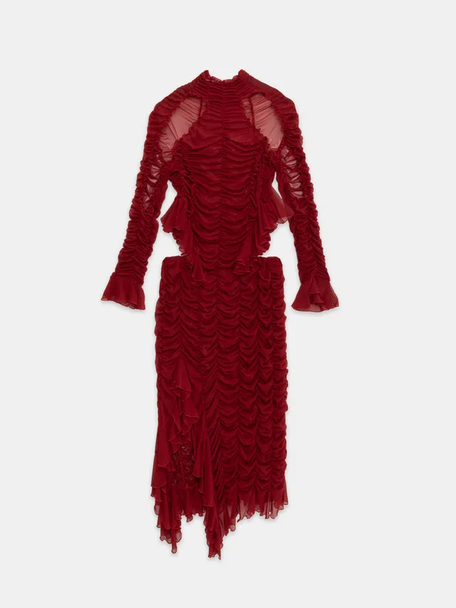 Ester Manas Drama robe rouge mesh grossesse 44/50