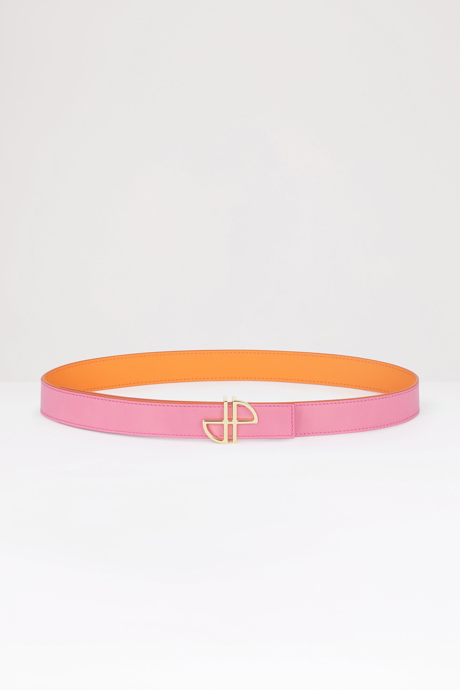 Patou BE001 ceinture cuir orange réversible