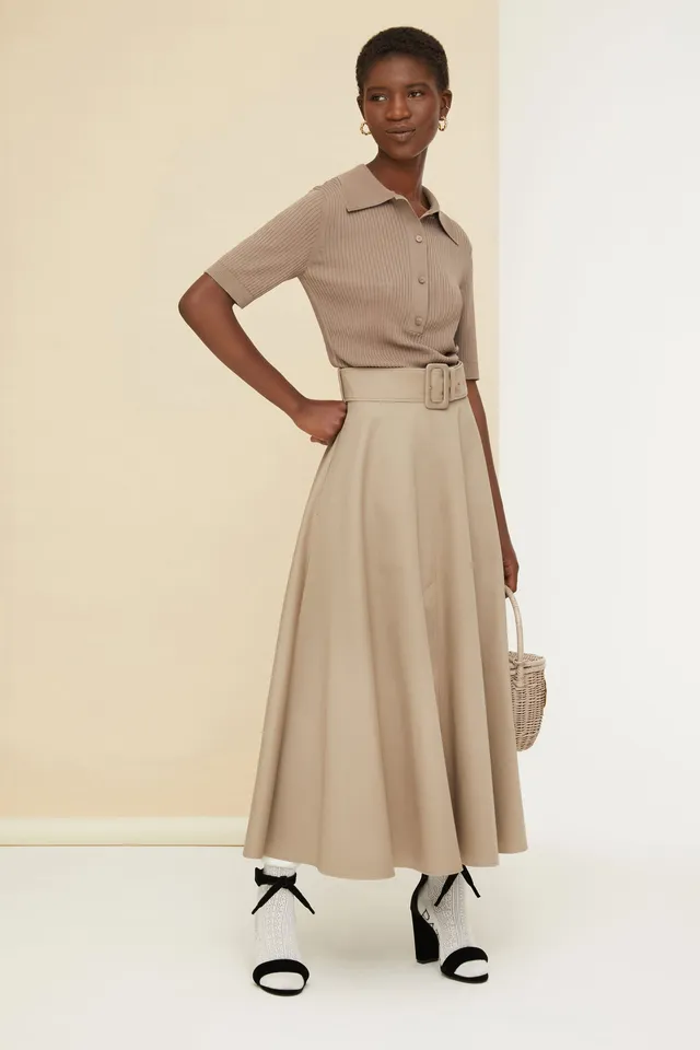 Patou Skirts SK0260074106P jupe longue coton parchemin 34-44