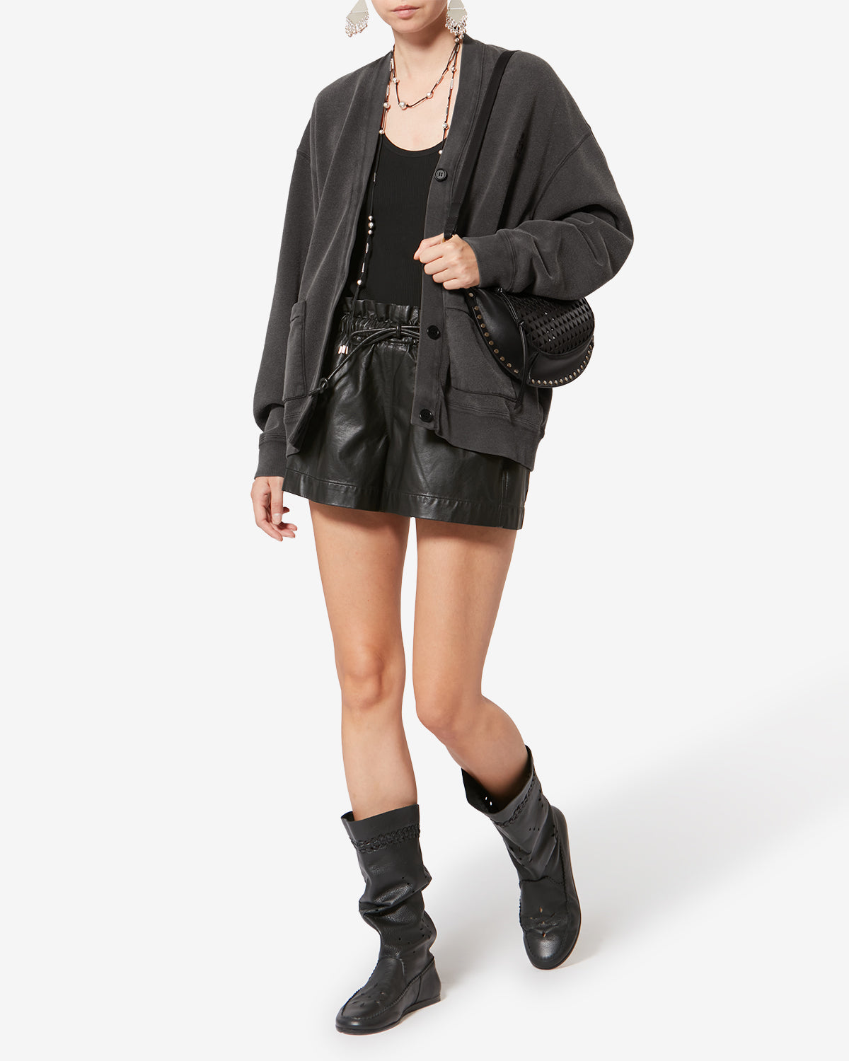 Isabel Marant Stephy cardigan coton noir délavé