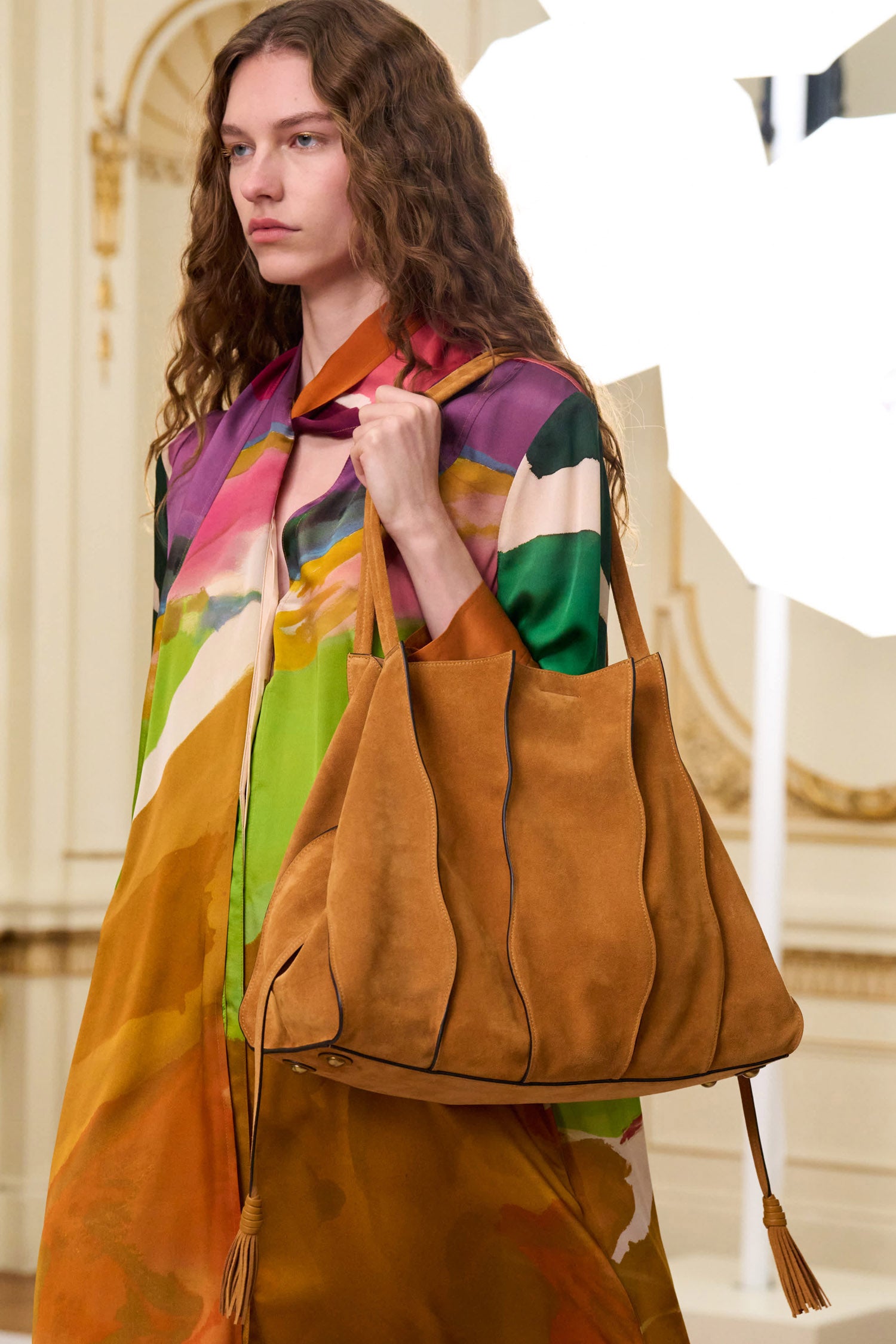 Ulla Johnson Adria cabas cuir marron canyon