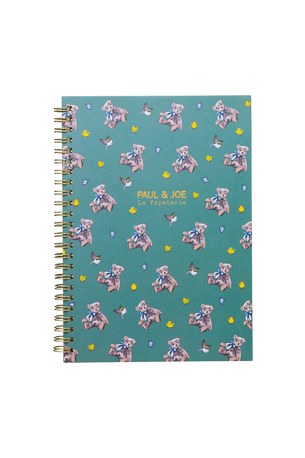 Paul & Joe Carnet A5 spirales oursons olive
