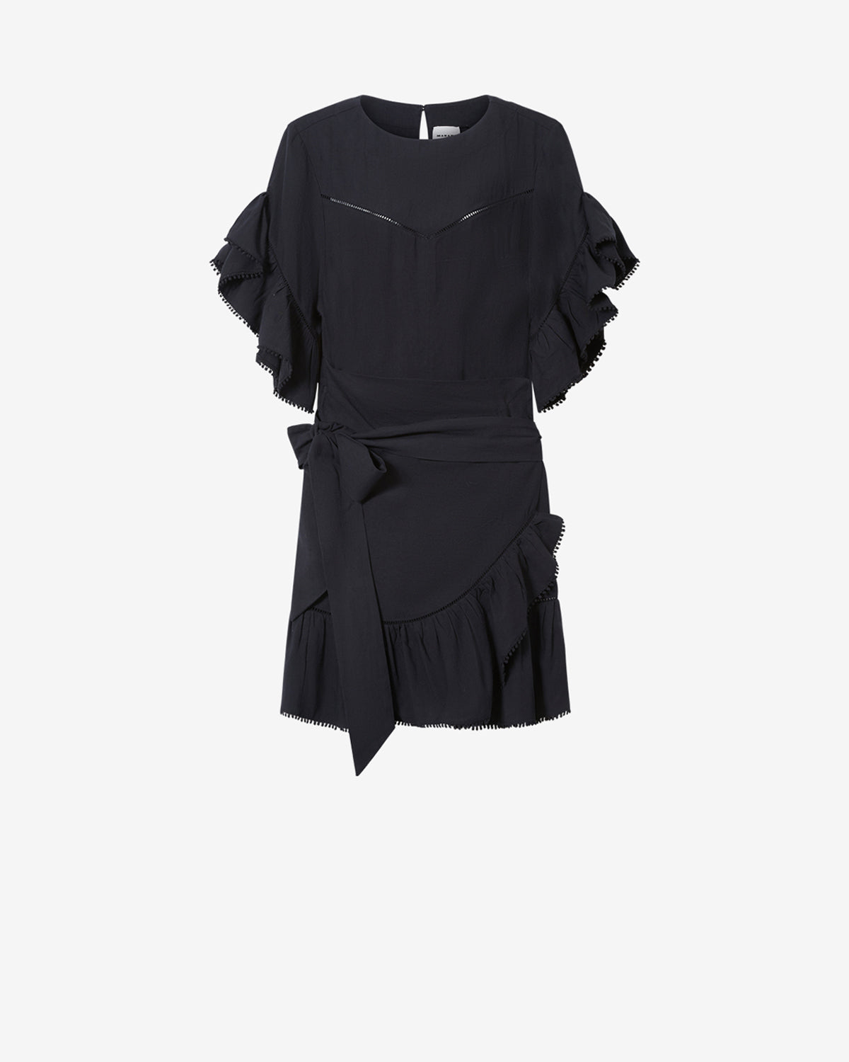 Isabel Marant Melicia robe portefeuille noir 34-44
