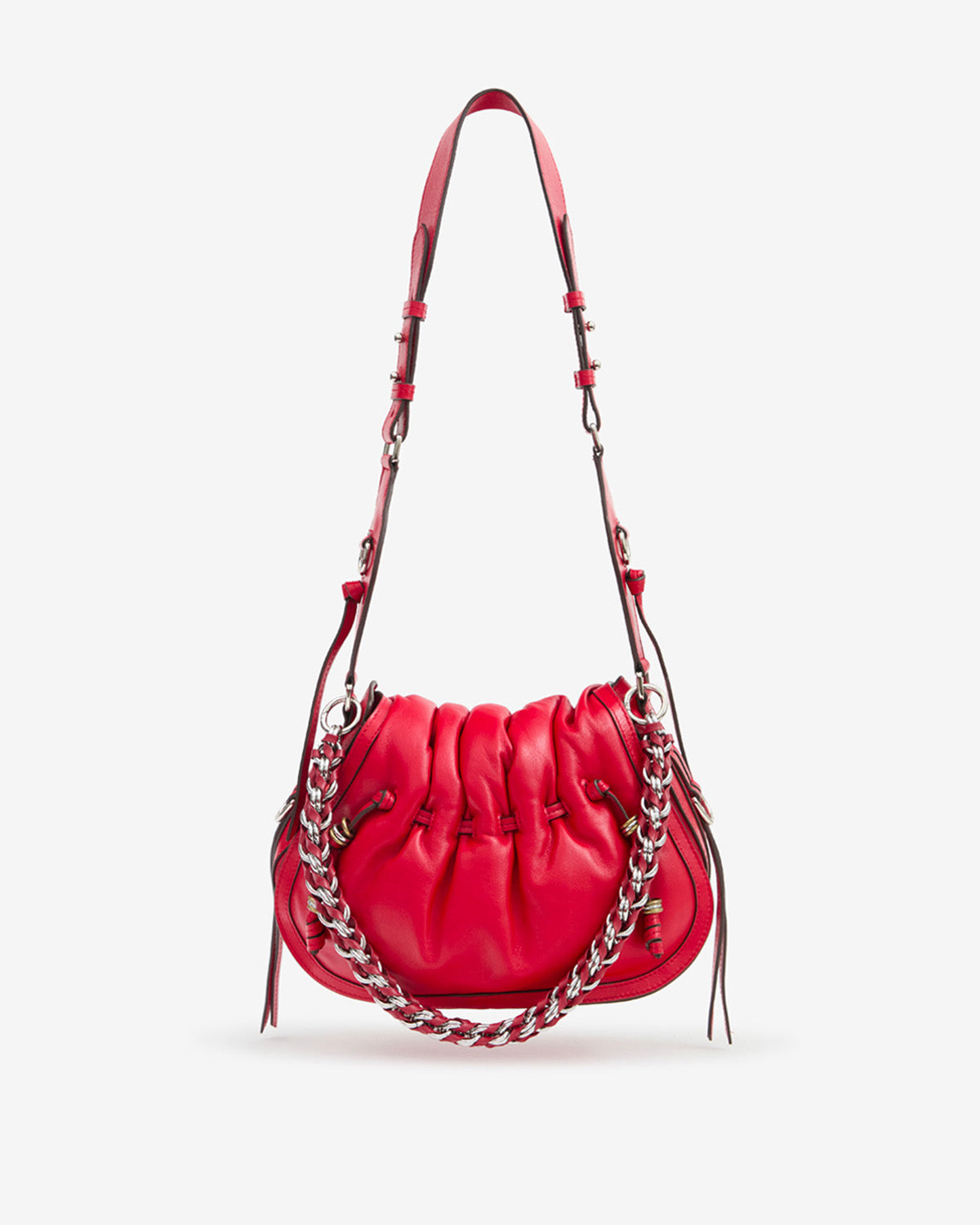 Isabel Marant Bolton sac cuir rouge écarlate 24 cm