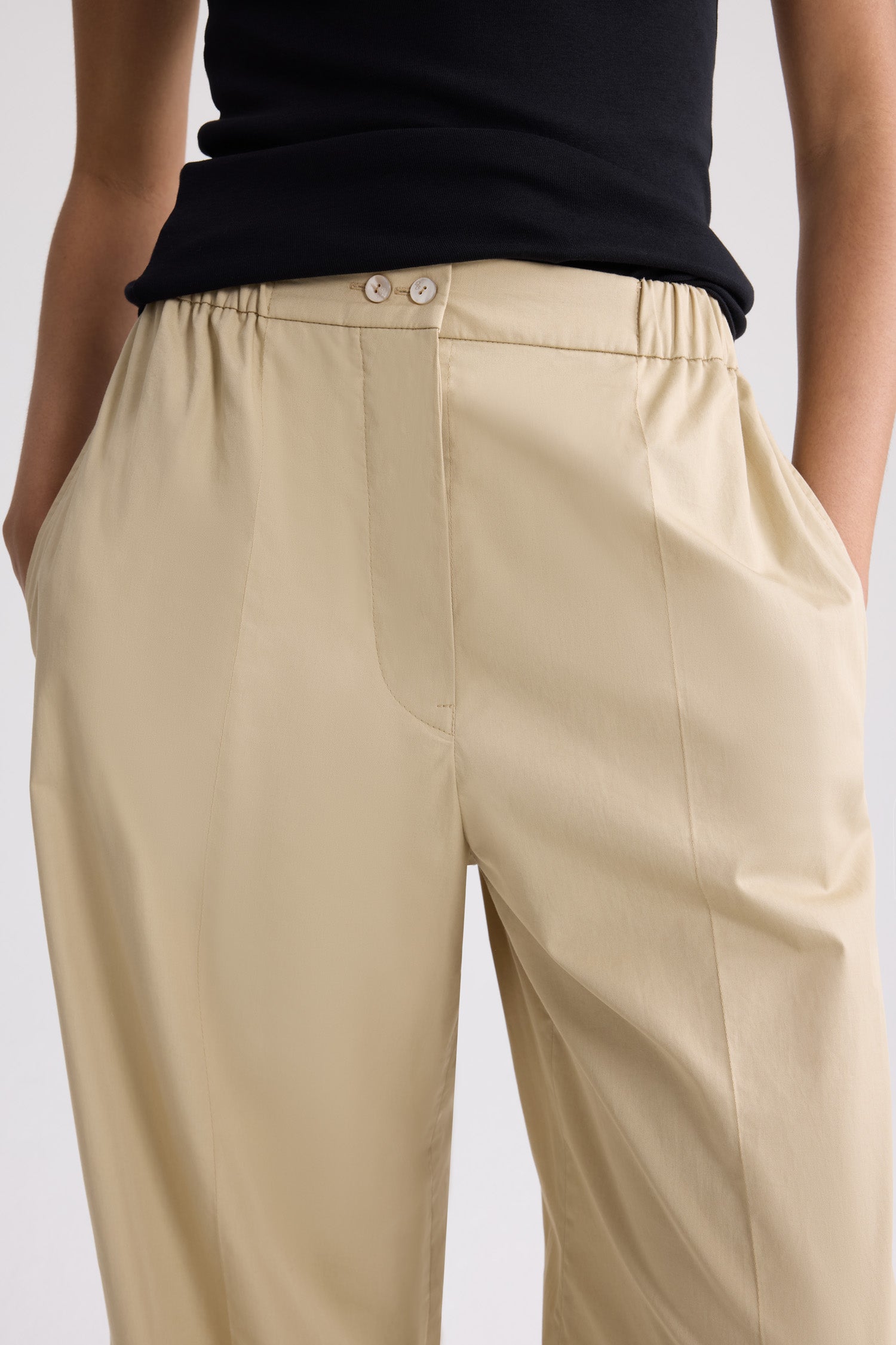 Patou TR063 pantalon coton bio sable élastiqué