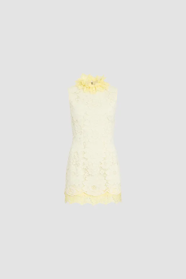 Patou P26DR228 mini robe coton jaune Lemonade