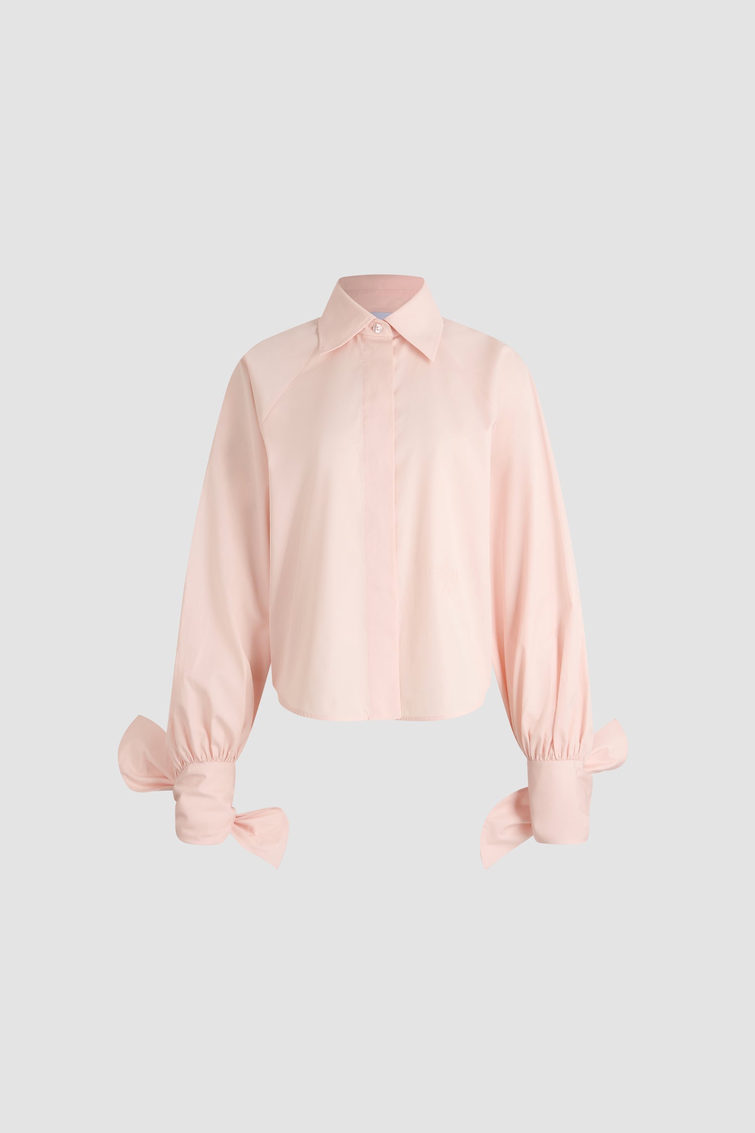 Patou Tied-sleeve H26BL064 blouse rose coton bio