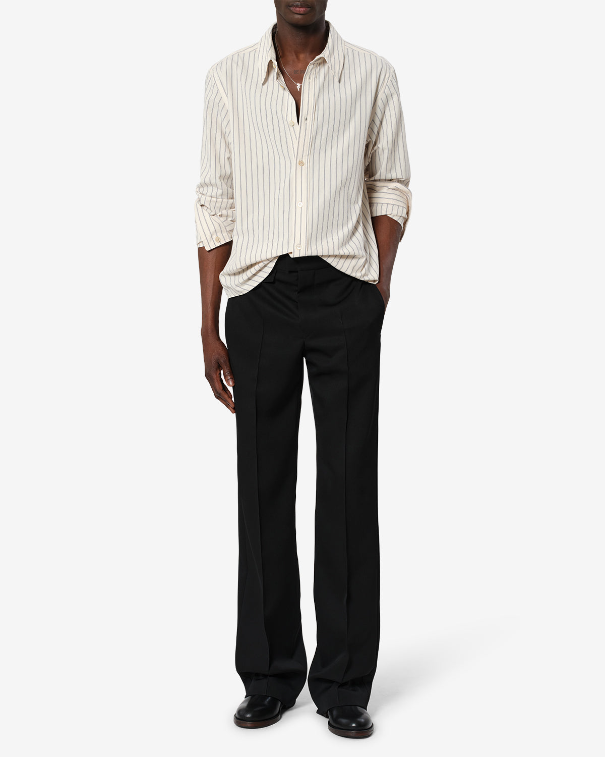 Isabel Marant Rony CH0378HA chemise popeline écru rayée