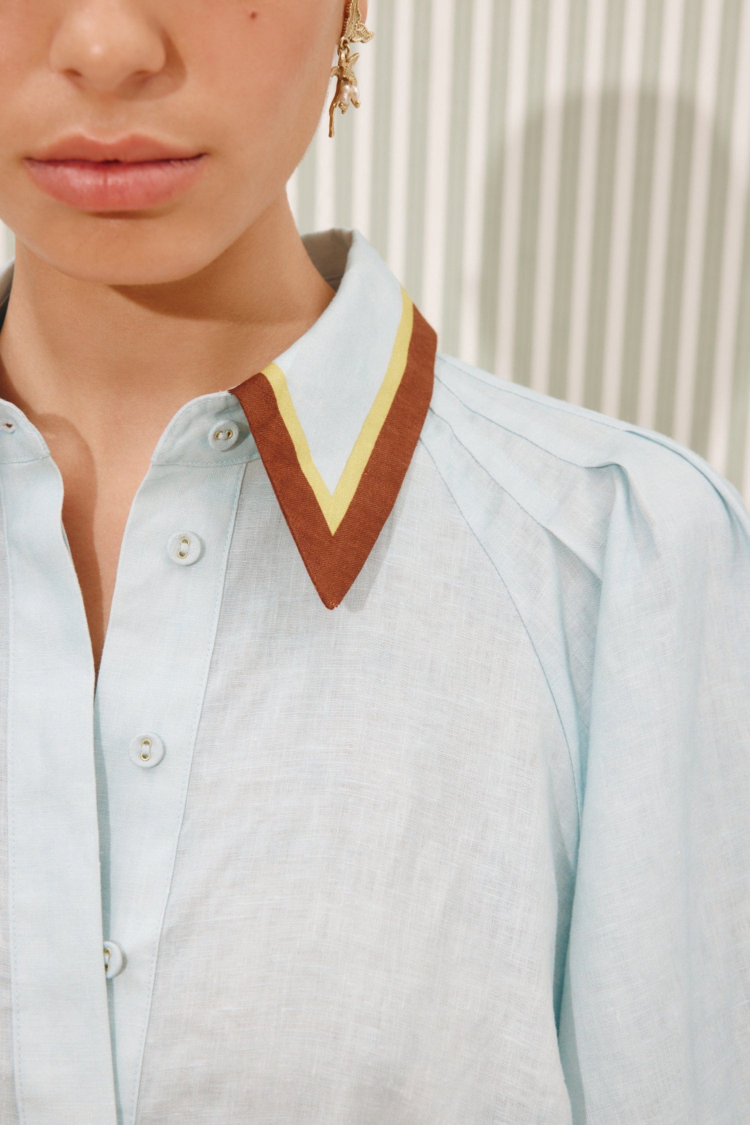 Alemäis Alfie robe chemise midi en lin à poches