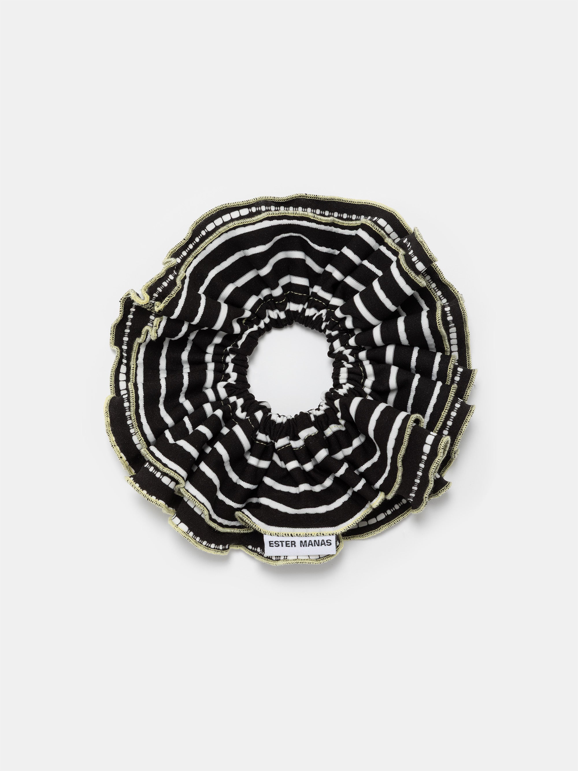 Ester Manas Striped scrunchie chouchou imprimé 16 cm