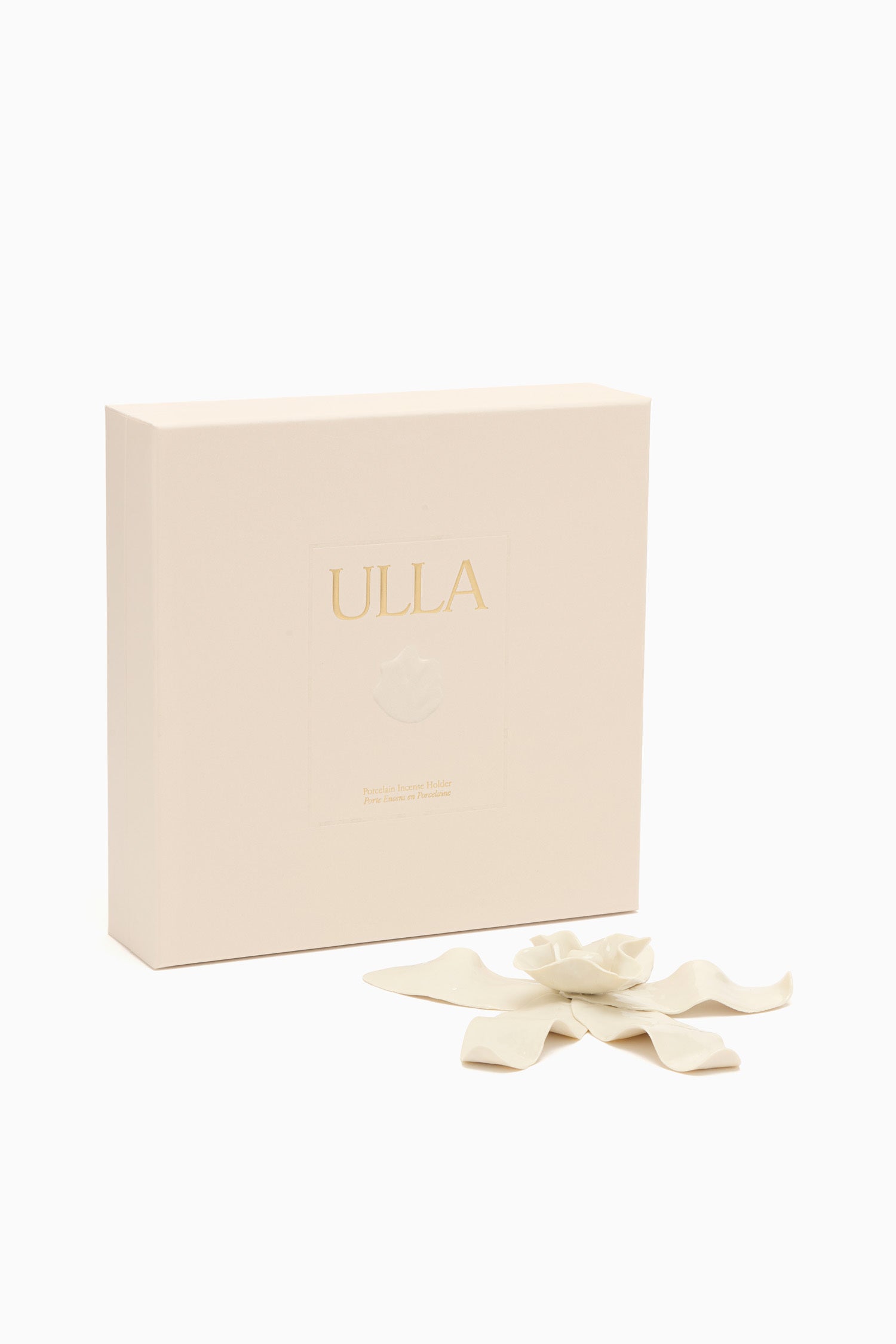 Ulla Johnson Porte-Encens Porcelaine Fleur Blanche Taille Unique