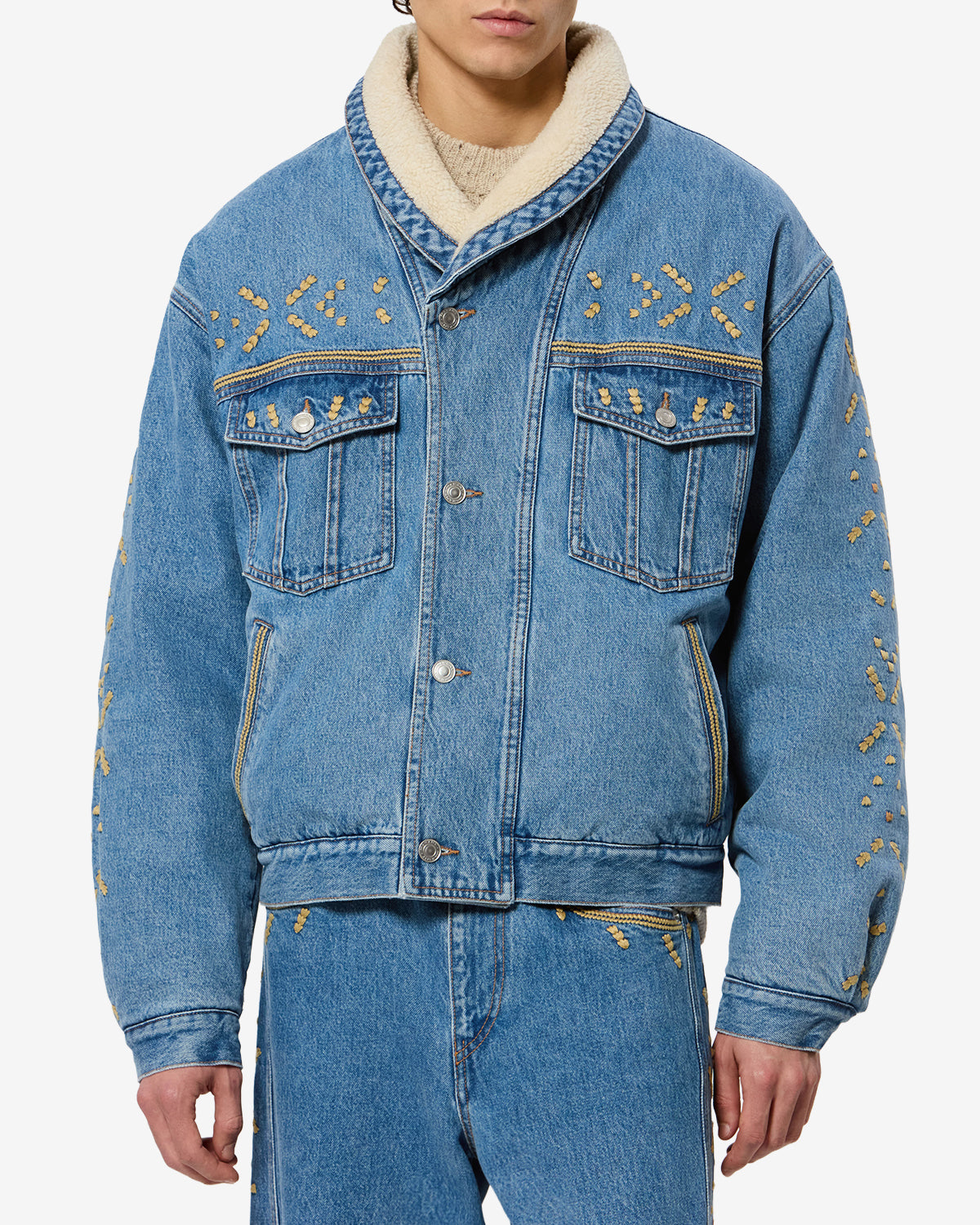 Isabel Marant Jackson VE0534HB veste denim bleu clair