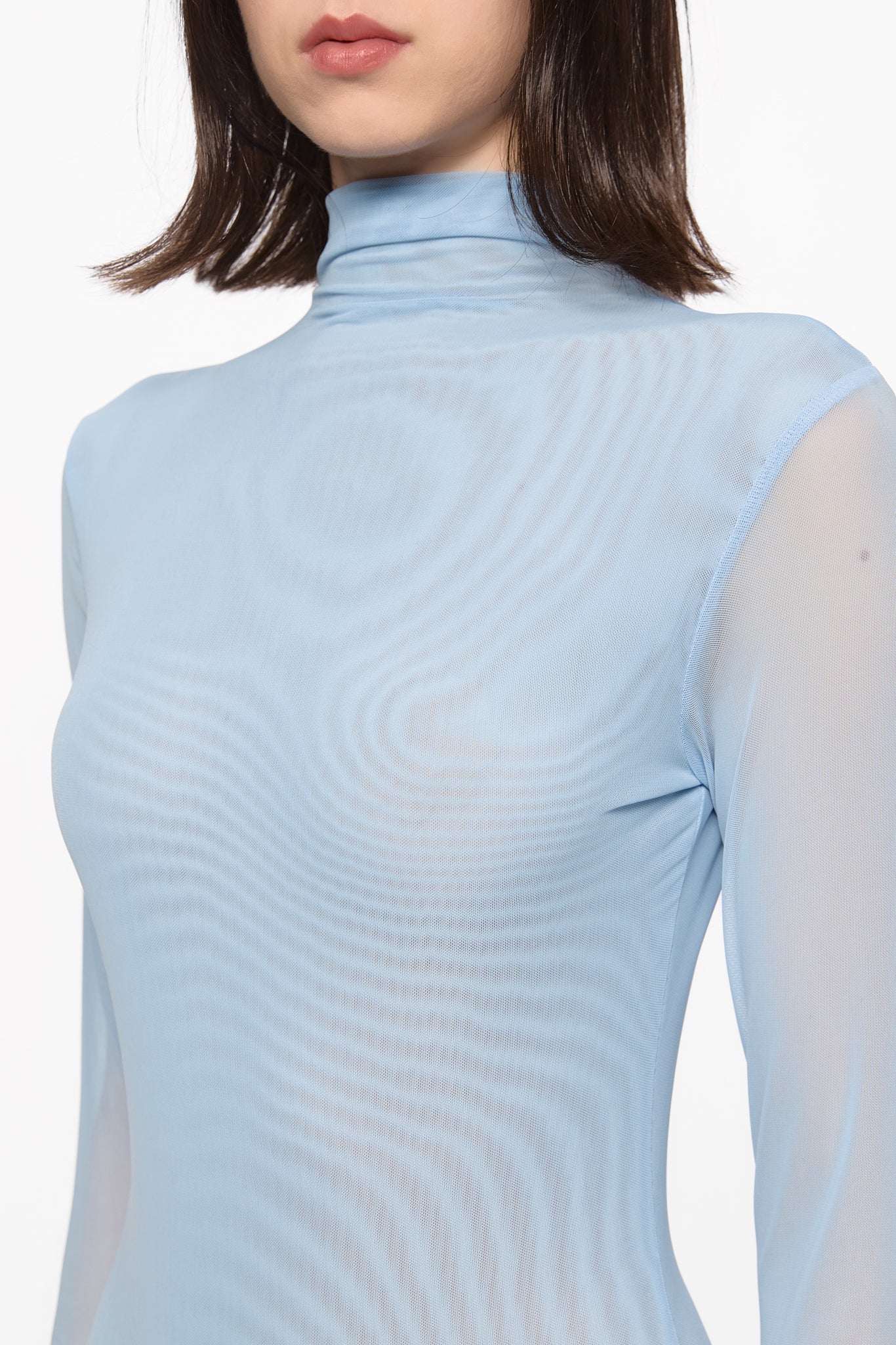 ATU Body Couture Baby Blue High Neck body tulle bleu ciel