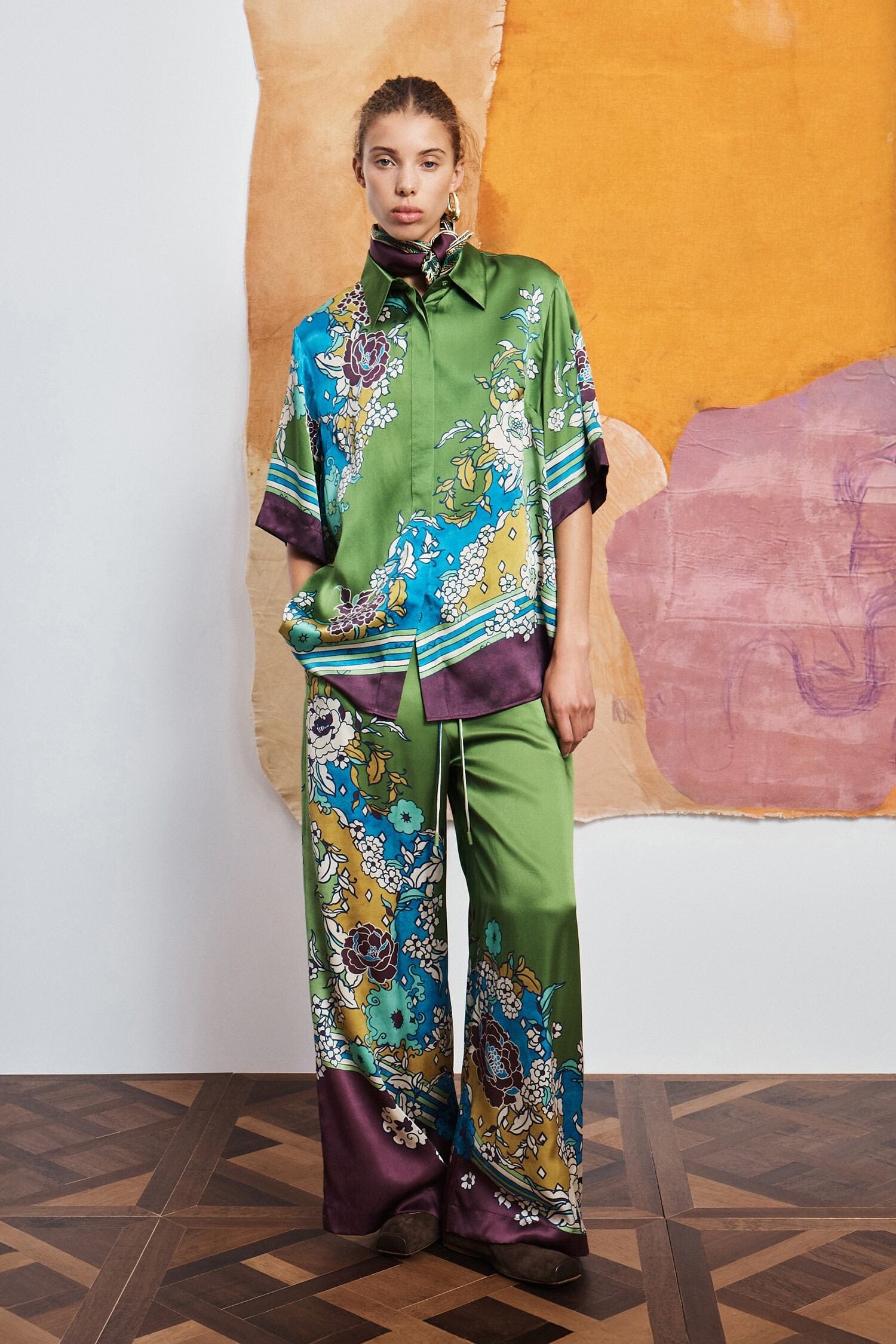 Alemäis Nanci pantalon soie large 100% soie