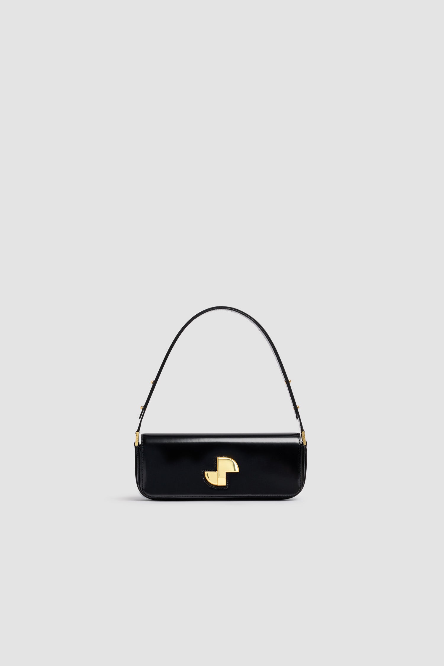 Patou BA020 sac noir cuir le lock allongé