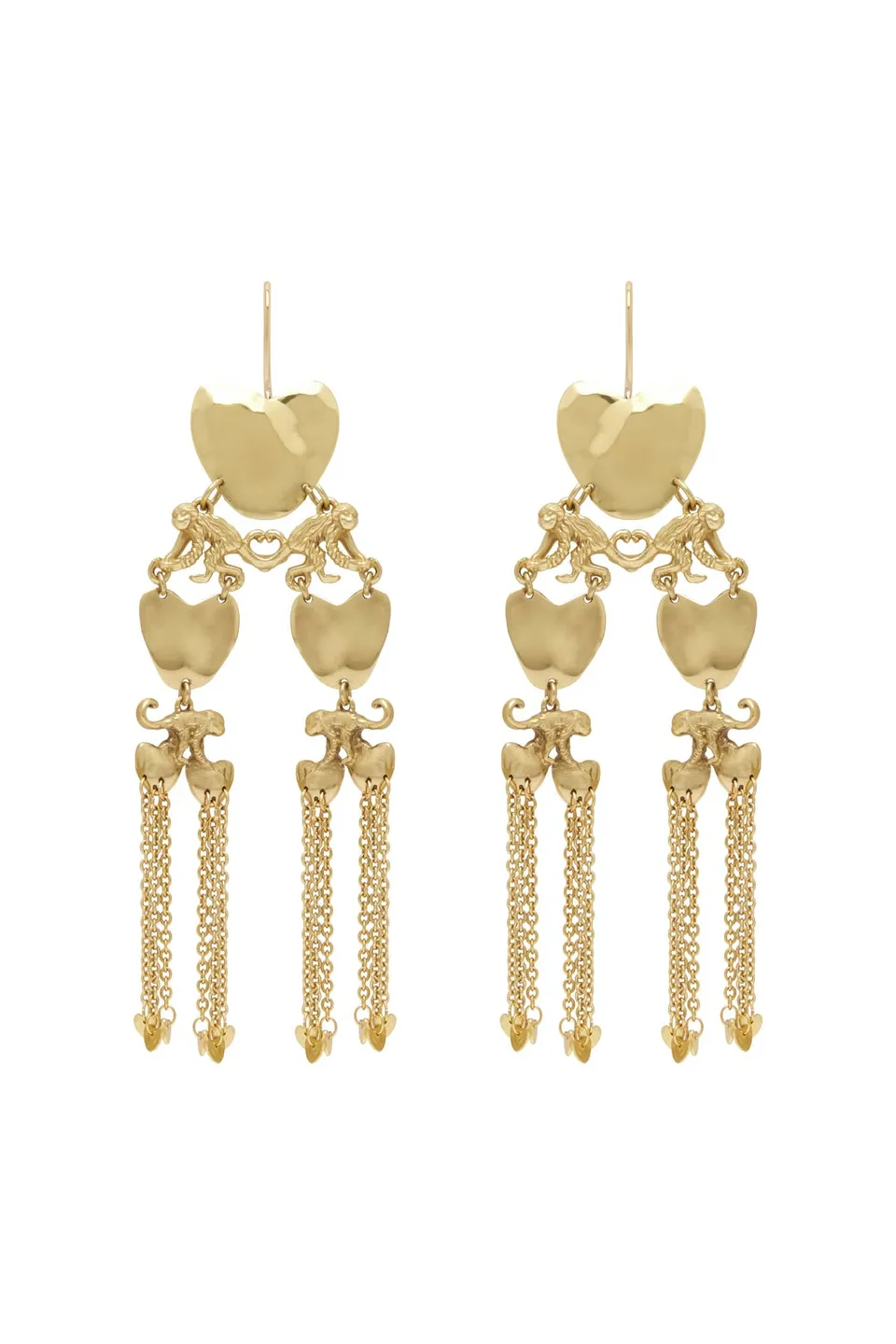 Alemäis Jem Heart Monkey boucles d'oreilles pendantes