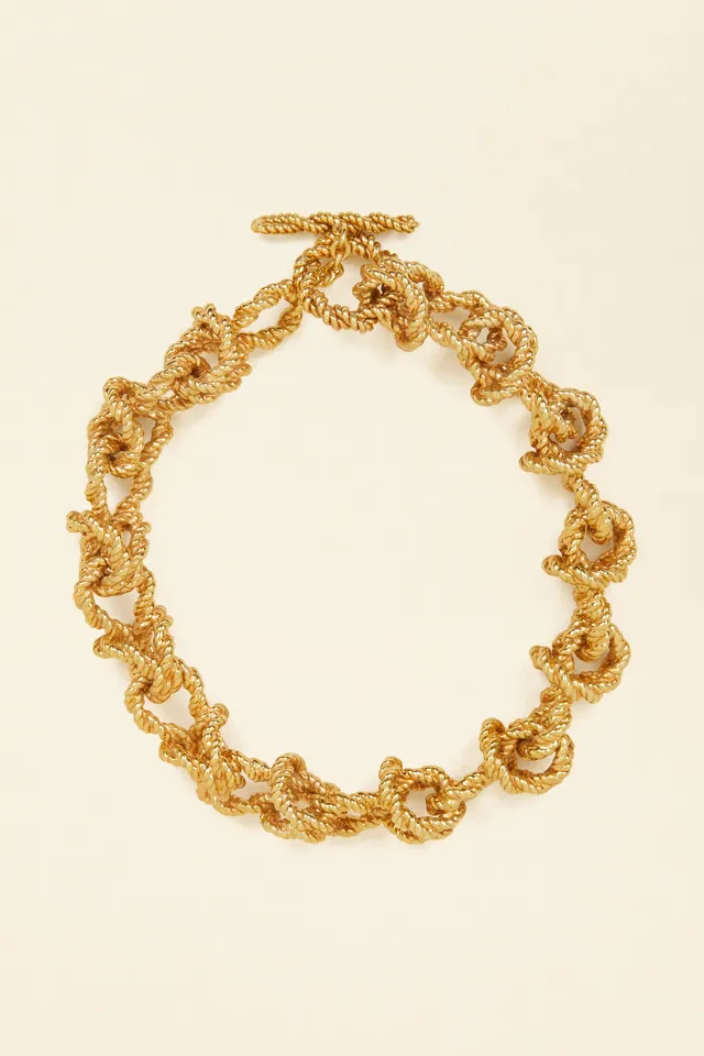 Patou JW077 collier chaîne doré laiton Taille Unique