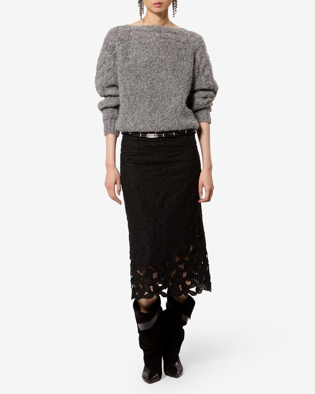 Isabel Marant Ryesha JU0547FA-D3J12I jupe longue noir