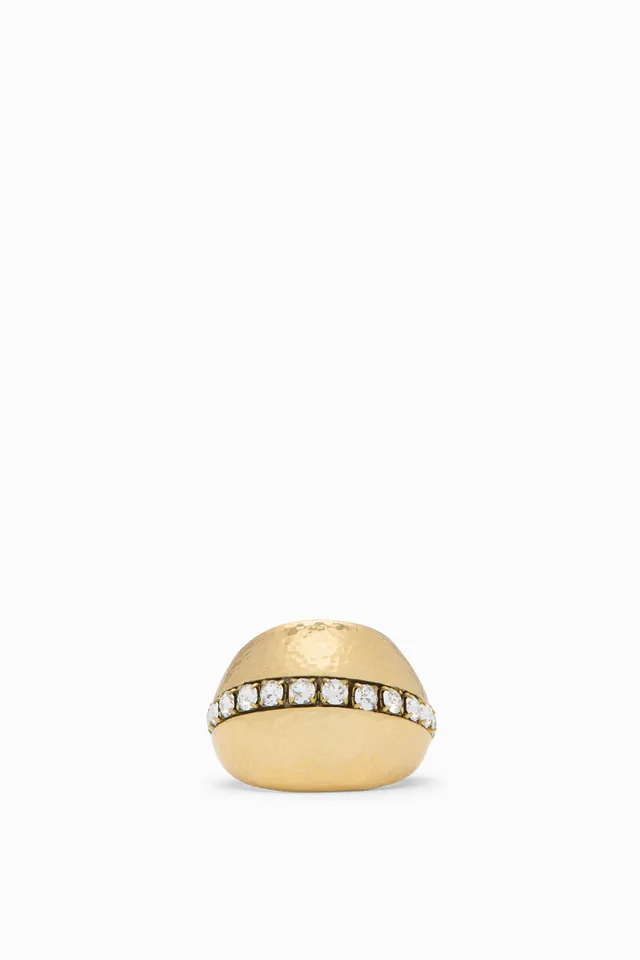 Ulla Johnson Pointed bague pavé Brass dorée